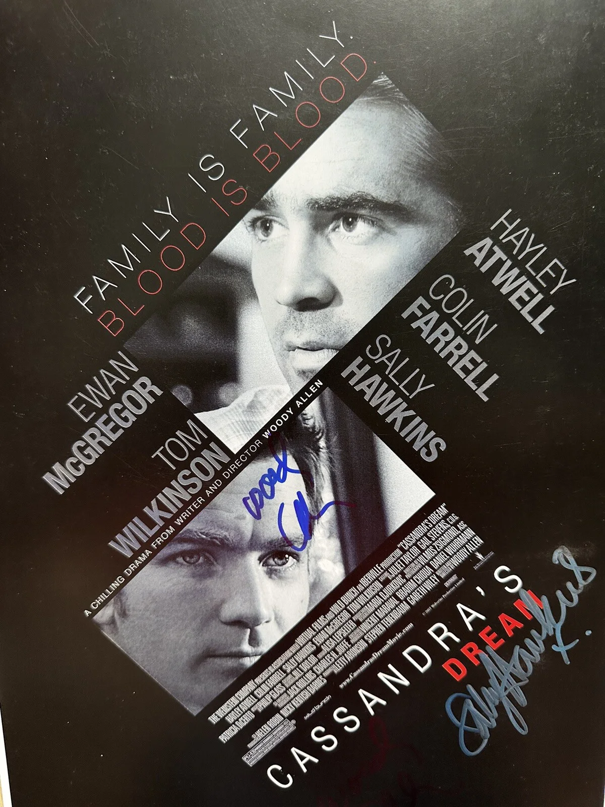 Woody Allen, Sally Hawkins — Woody Allen, Sally Hawkins Signed Cassandra’s Dream Poster. 2x, изображение 2