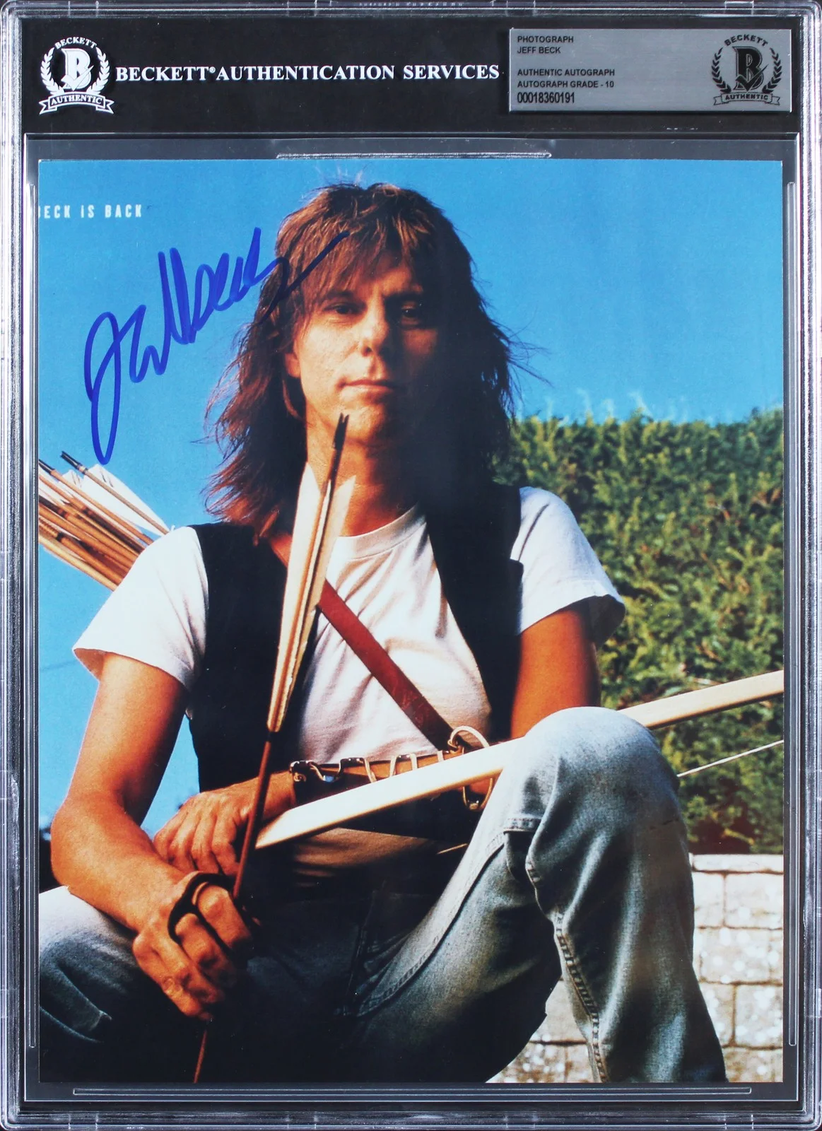 Jeff Beck — Jeff Beck The Yardbirds Authentic Signed 8x10 Vertical Photo Auto 10! BAS Slab