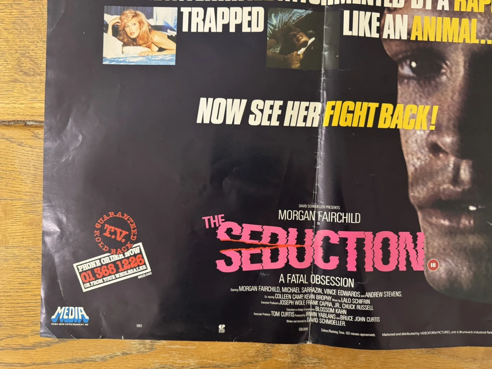 The Seduction Original Video Shop VHS Poster 1982 Extremely Rare, изображение 3