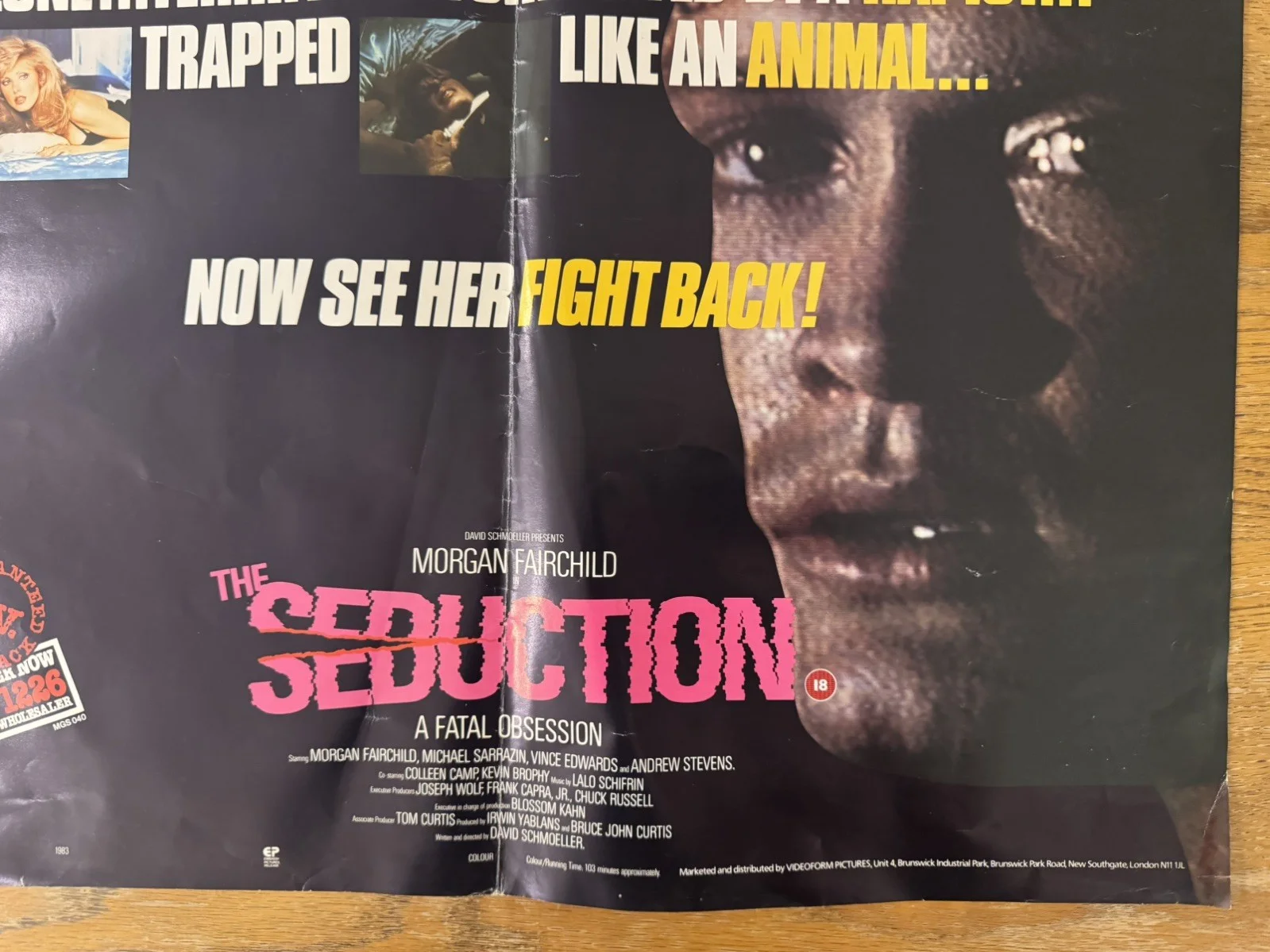 The Seduction Original Video Shop VHS Poster 1982 Extremely Rare, изображение 5
