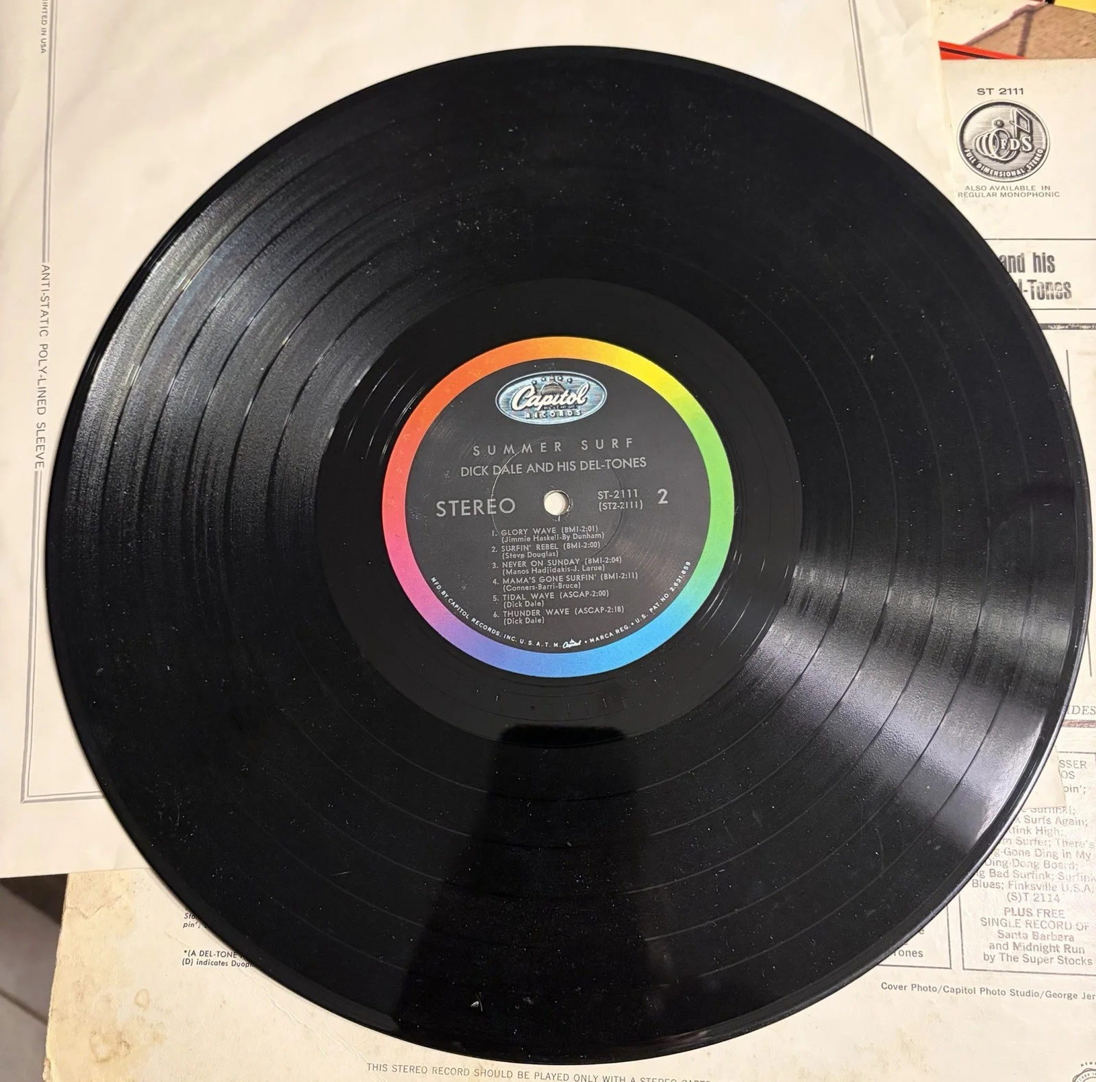 DICK DALE AUTOGRAPHED LP Guaranteed Authentic ￼, image 4