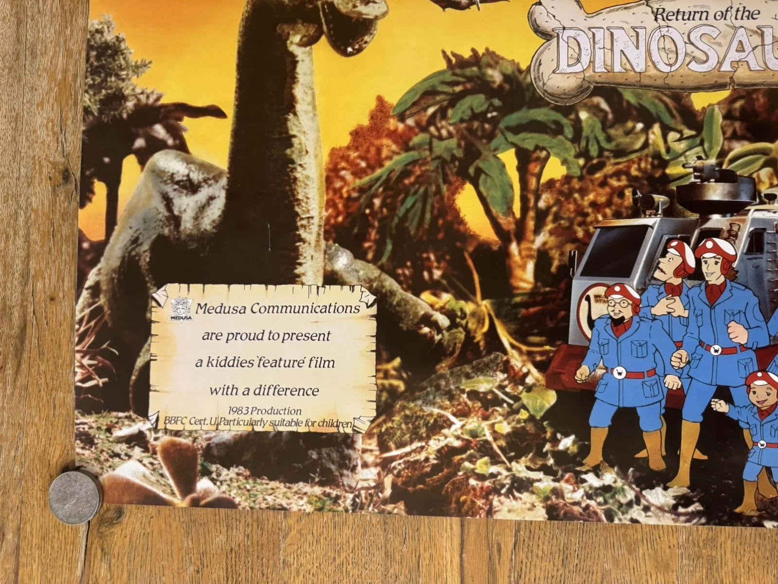 Return of the dinosaurs Original Video Shop VHS Poster 1984 Extremely Rare Med, изображение 2