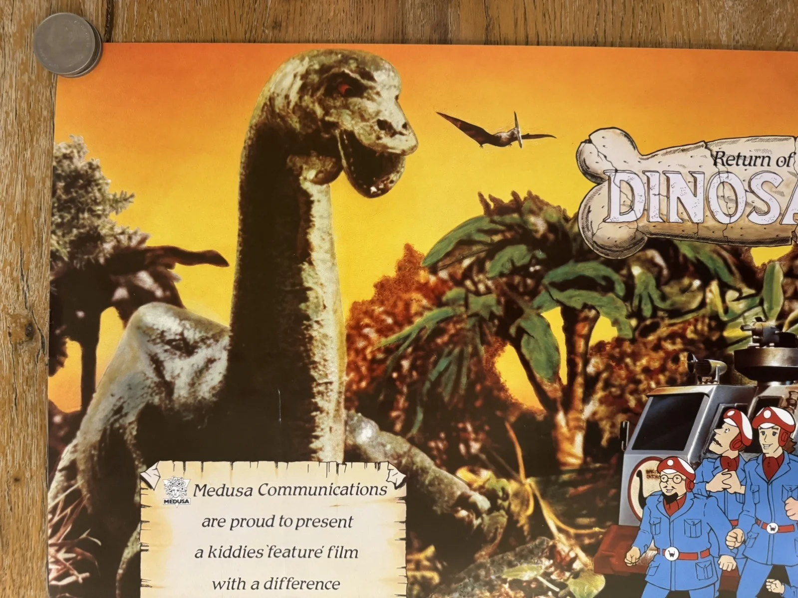 Return of the dinosaurs Original Video Shop VHS Poster 1984 Extremely Rare Med, изображение 3