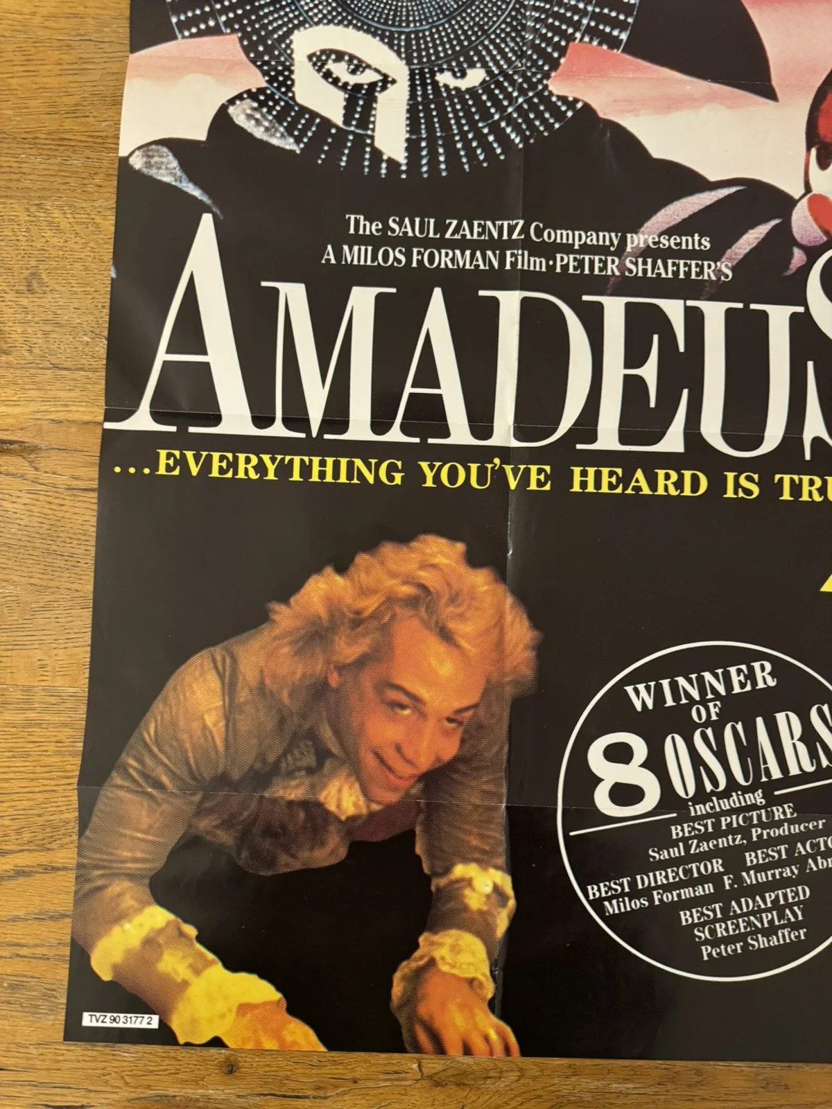 amadeus uk video shop film poster rare 1984, изображение 2