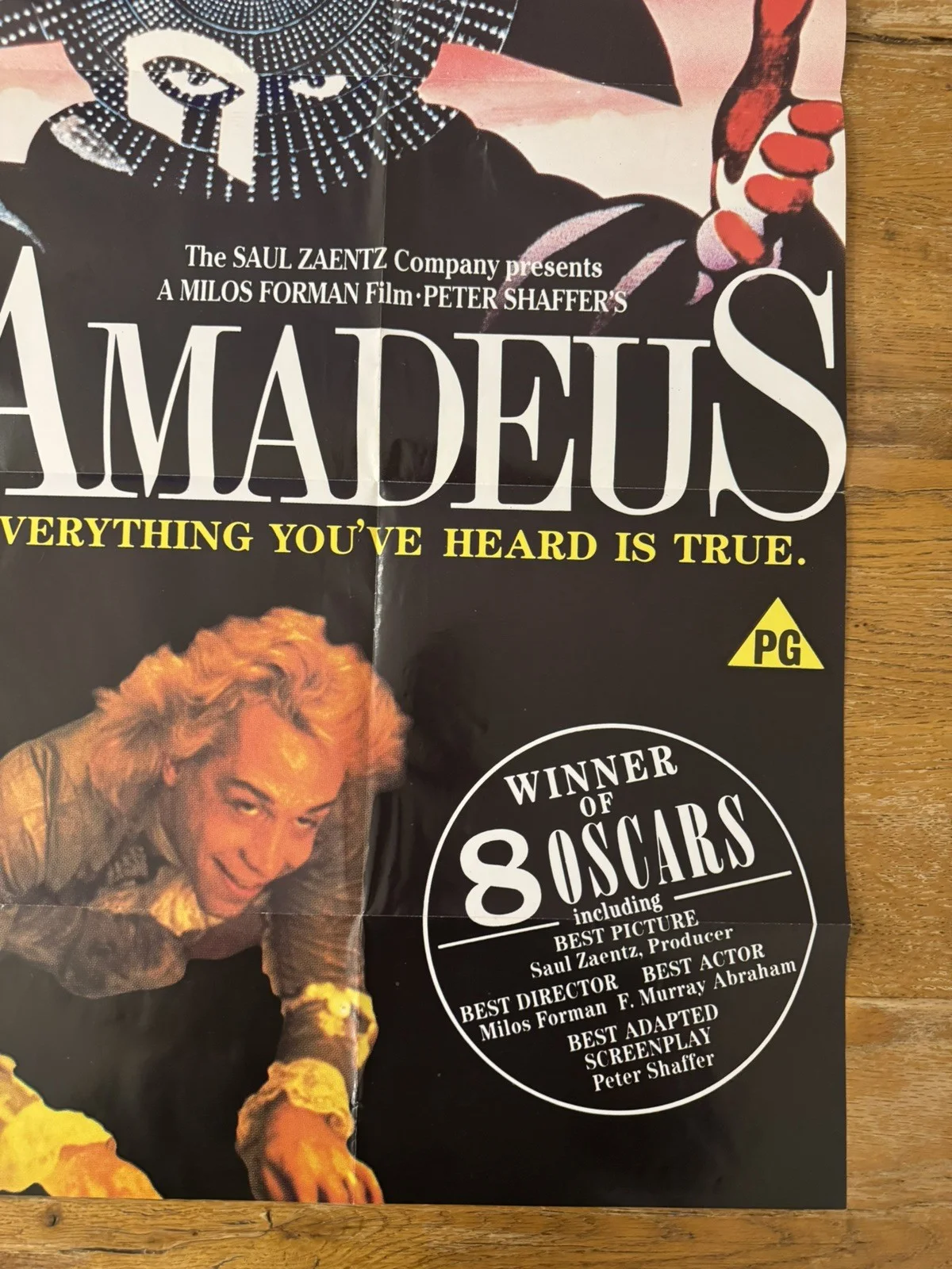 amadeus uk video shop film poster rare 1984, изображение 3