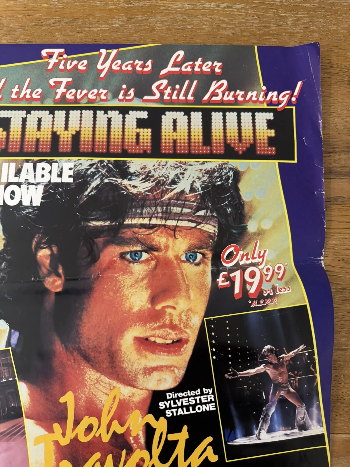 Staying Alive Original Video Shop VHS Poster 1983 Extremely Rare, изображение 3
