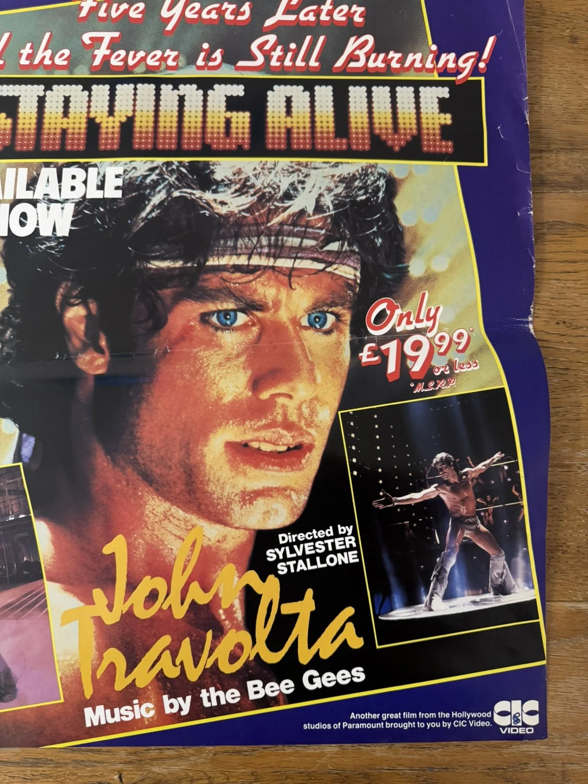 Staying Alive Original Video Shop VHS Poster 1983 Extremely Rare, изображение 5