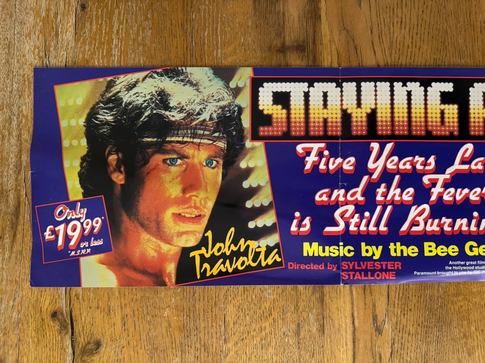 Staying Alive Original Video Shop VHS Poster 1983 Extremely Rare, image 2