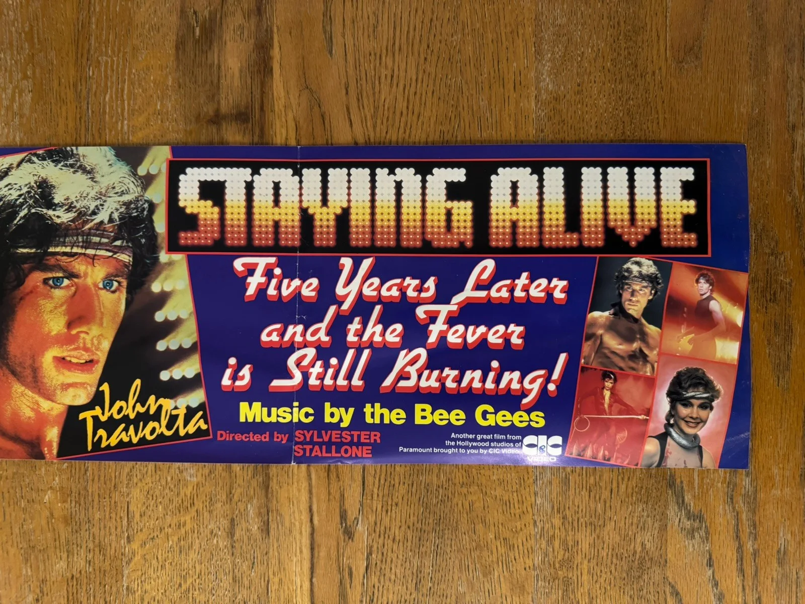 Staying Alive Original Video Shop VHS Poster 1983 Extremely Rare, image 3