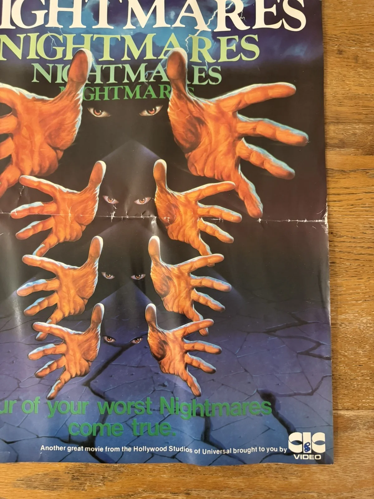 Nightmares Original Video Shop VHS Poster 1983 Extremely Rare, image 2