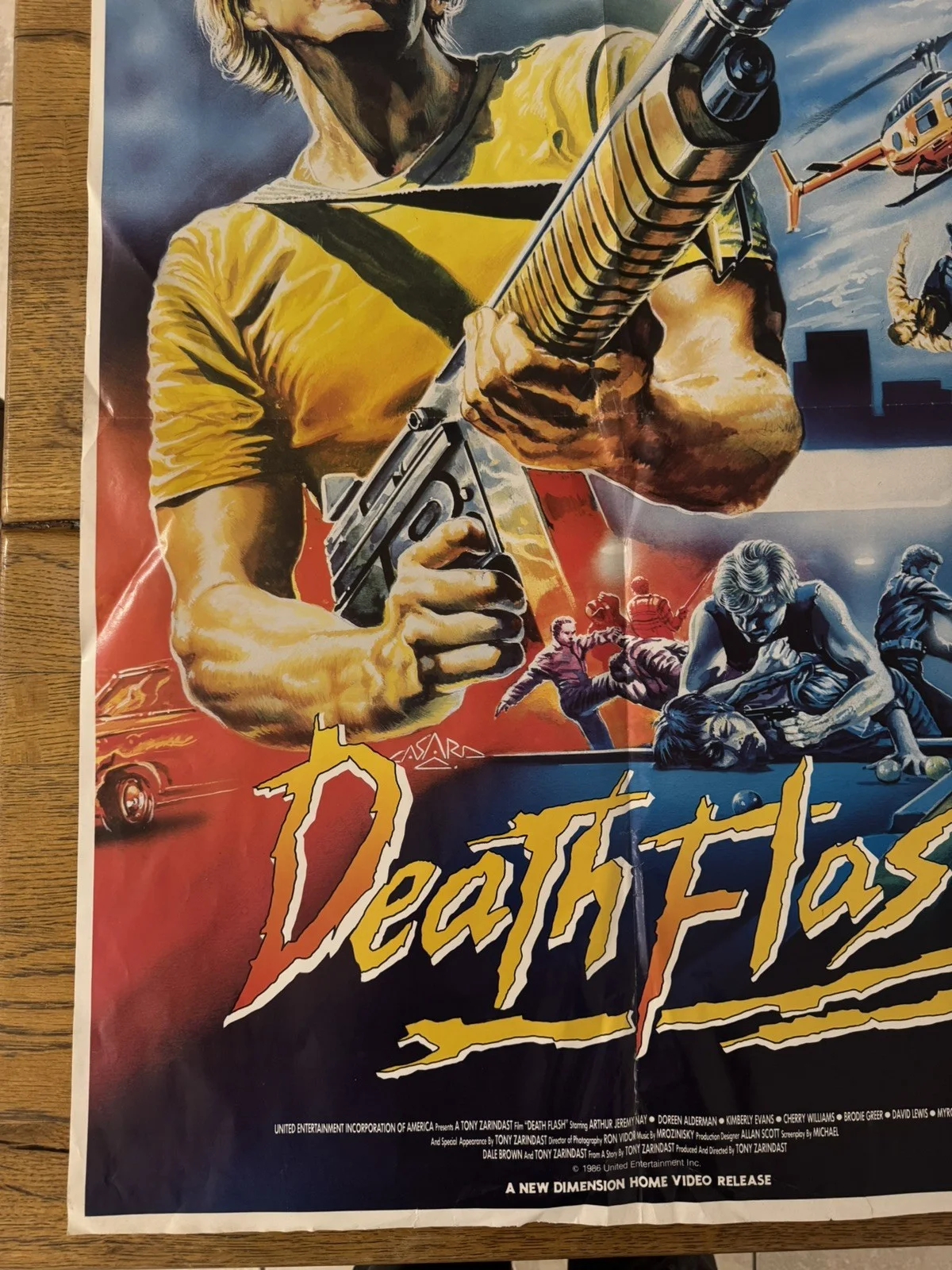 Death flash Original Video Shop VHS Poster 1986 Extremely Rare new dimension, изображение 3