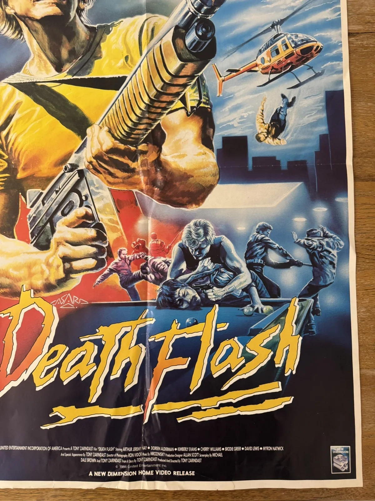 Death flash Original Video Shop VHS Poster 1986 Extremely Rare new dimension, изображение 4