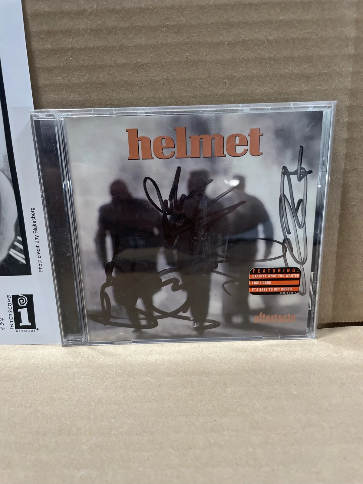 Helmet Aftertaste CD With Publicity Photo Autograph Signed Rare Vintage, image 2