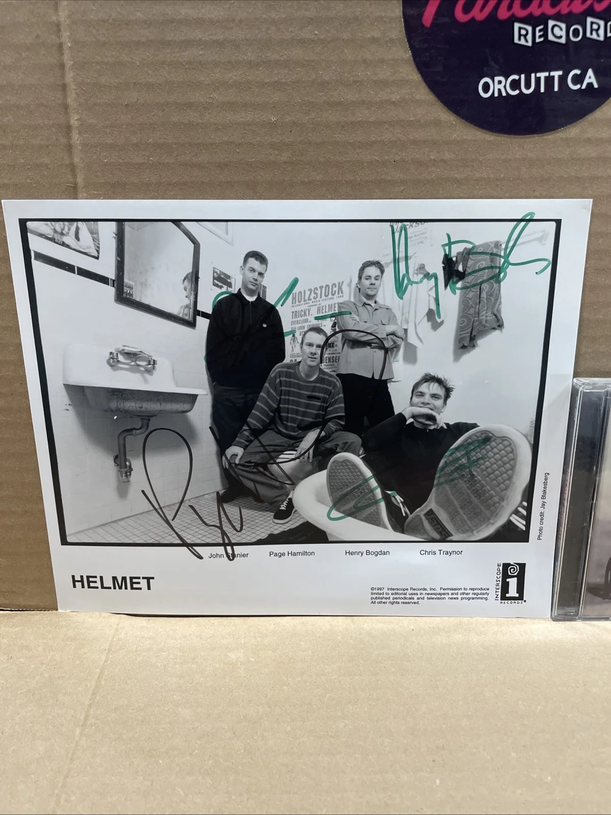 Helmet Aftertaste CD With Publicity Photo Autograph Signed Rare Vintage, image 3
