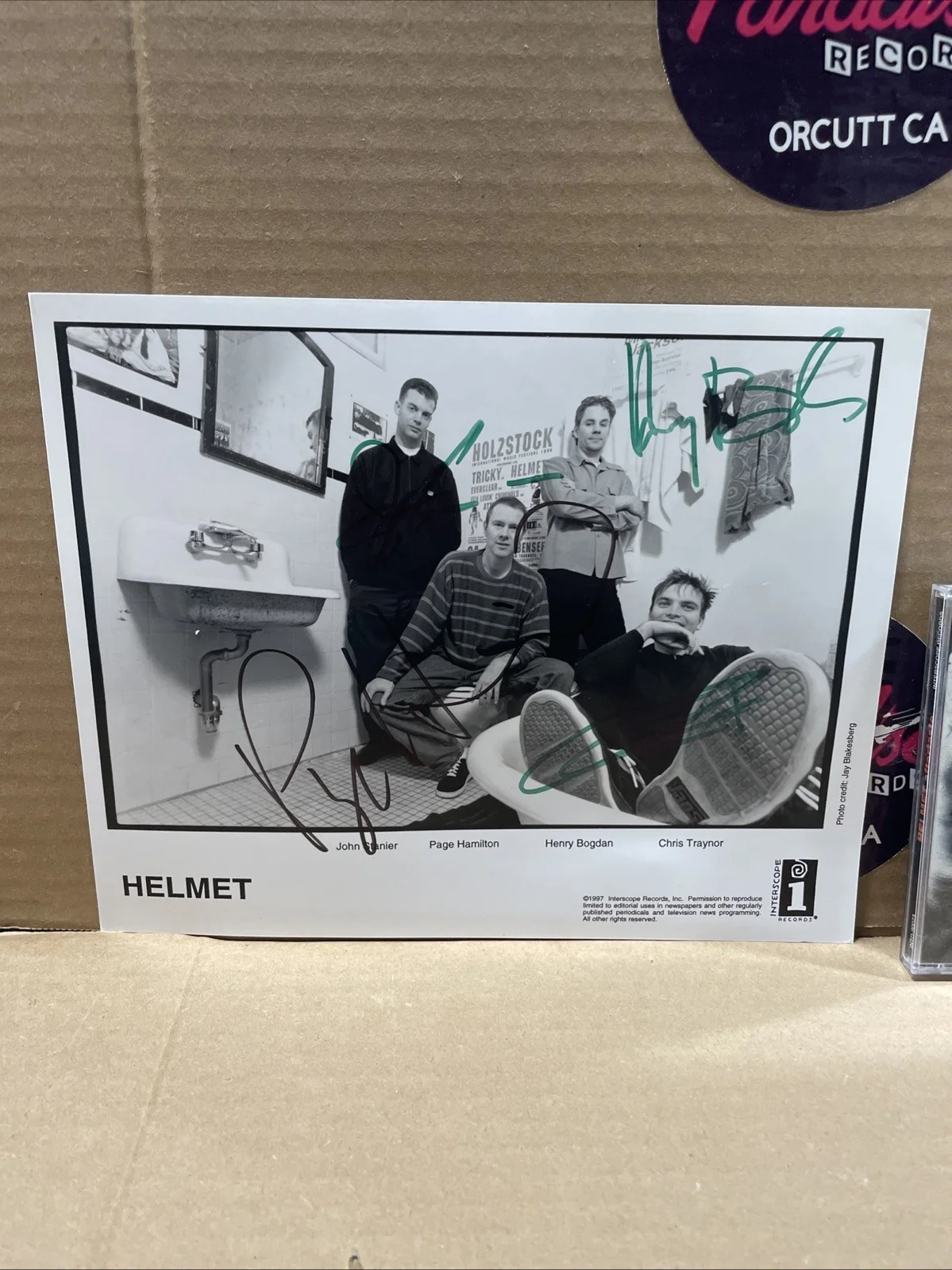 Helmet Aftertaste CD With Publicity Photo Autograph Signed Rare Vintage, image 5
