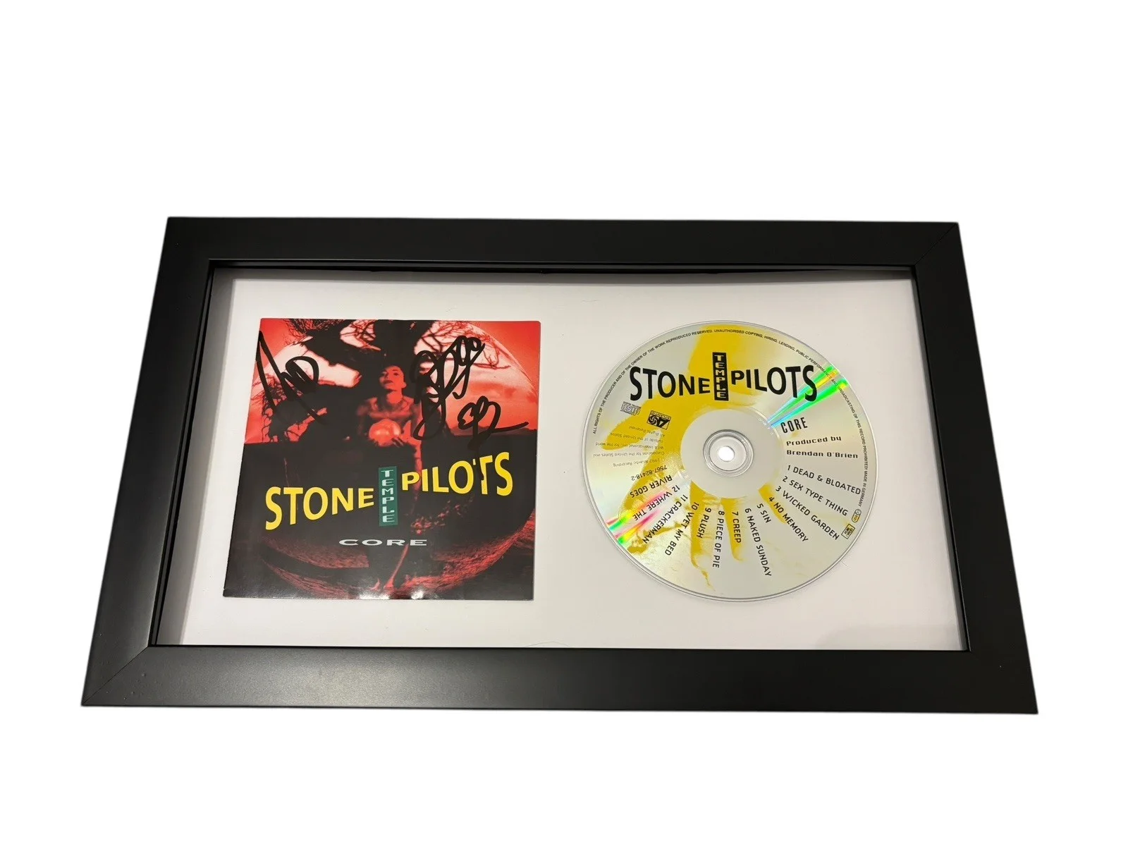 STONE TEMPLE PILOTS SIGNED AUTOGRAPH x3 CORE FRAMED MATTED CD PROOF JSA CERT COA, image 3