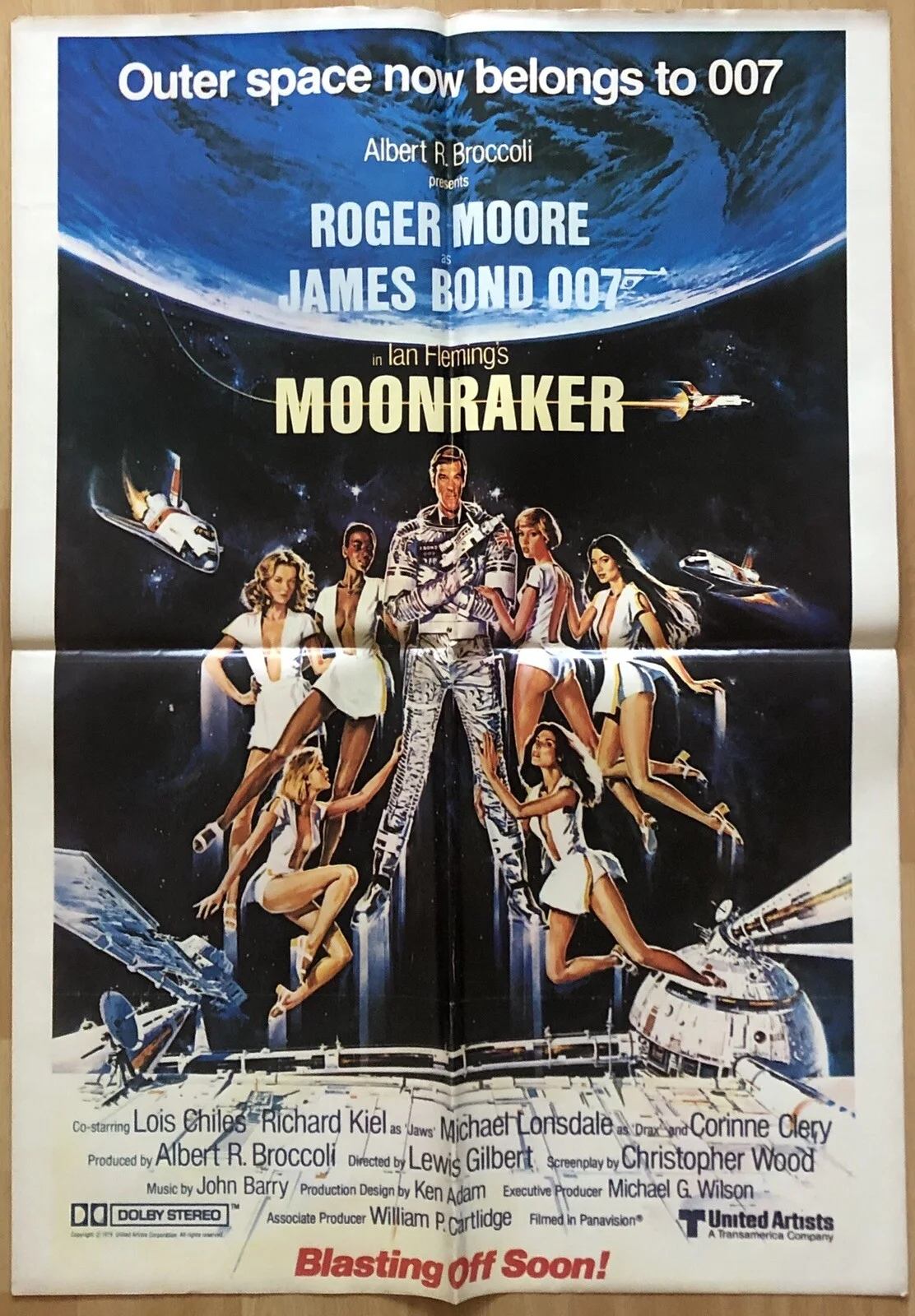 MOONRAKER *JAMES BOND* 1979 ORIGINAL LEBANESE 1-SHEET POSTER NEAR MINT, изображение 2