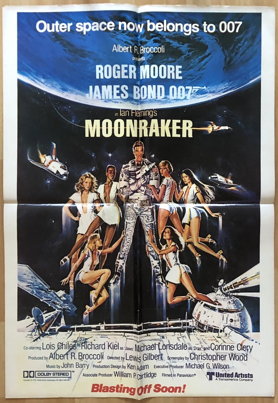 MOONRAKER *JAMES BOND* 1979 ORIGINAL LEBANESE 1-SHEET POSTER NEAR MINT, изображение 4