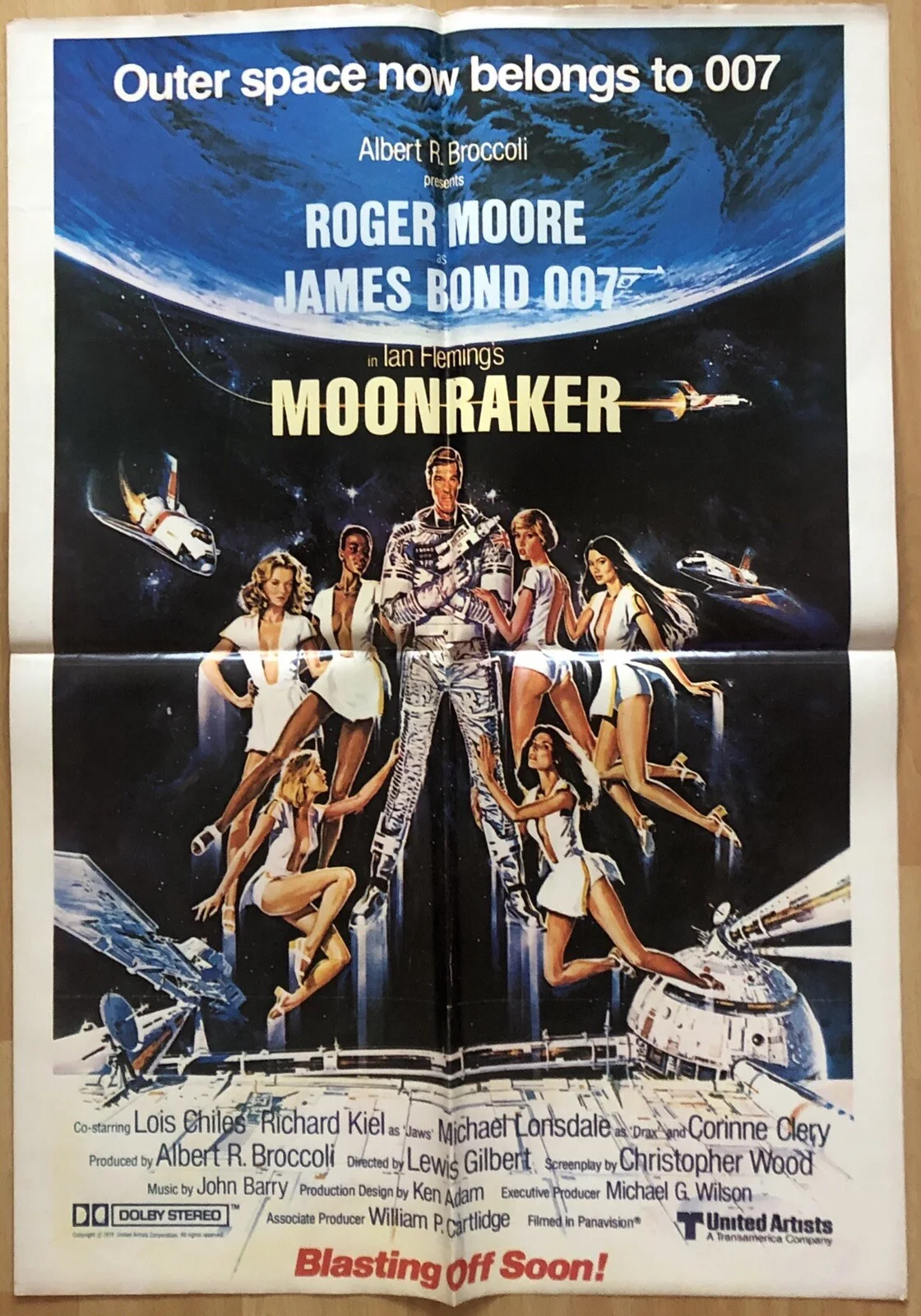 MOONRAKER *JAMES BOND* 1979 ORIGINAL LEBANESE 1-SHEET POSTER NEAR MINT, изображение 5