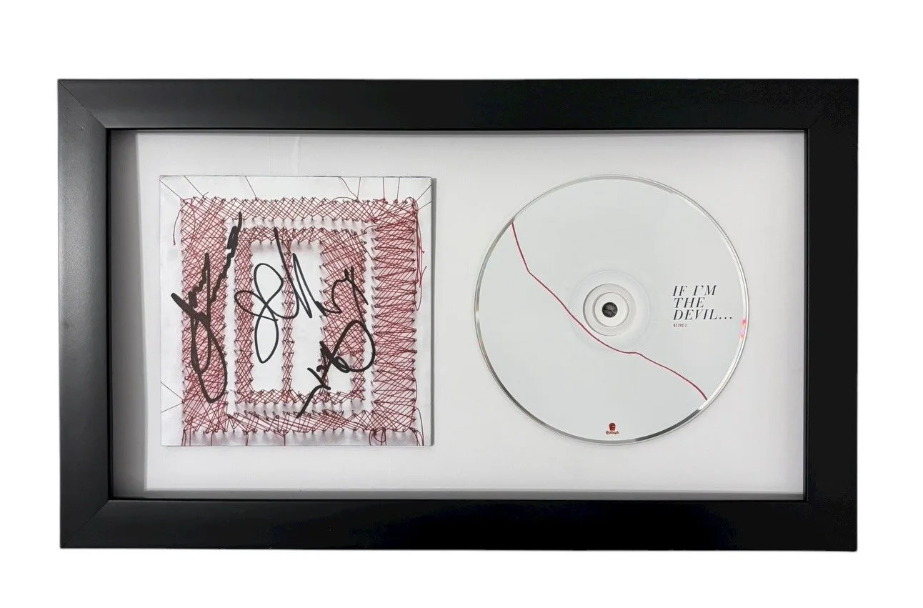 LETLIVE. SIGNED AUTOGRAPH IF I’M THE DEVIL FRAMED CD JASON +2 w/ PROOF + JSA COA, image 3