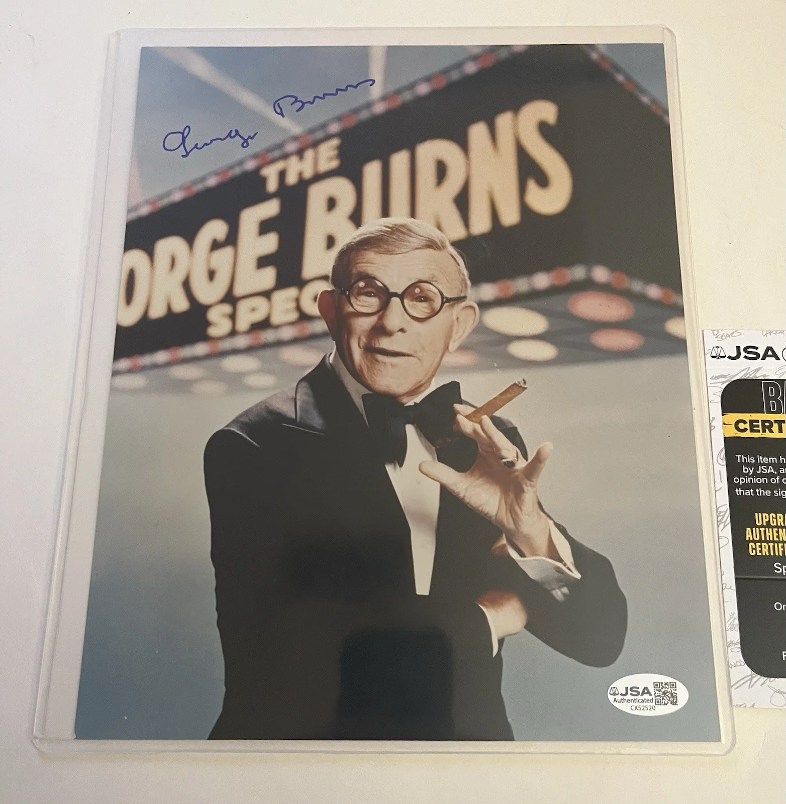George Burns — George Burns Signed Photo 8x10 JSA Authentication With COA Actor, image 3