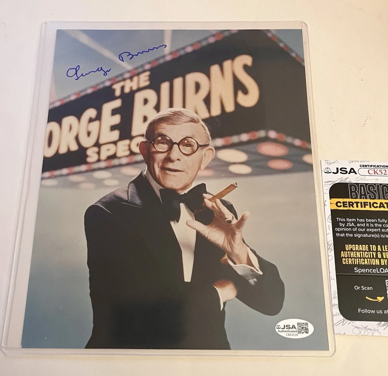 George Burns — George Burns Signed Photo 8x10 JSA Authentication With COA Actor, image 4