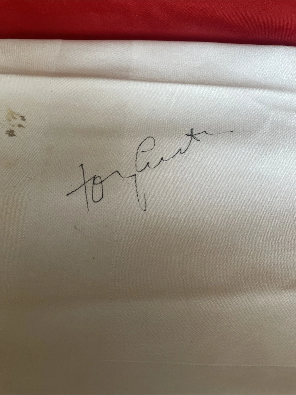 Tony Curtis Actor Signed Autographed Napkin Estate Find Cruise Unauthenticated, изображение 2