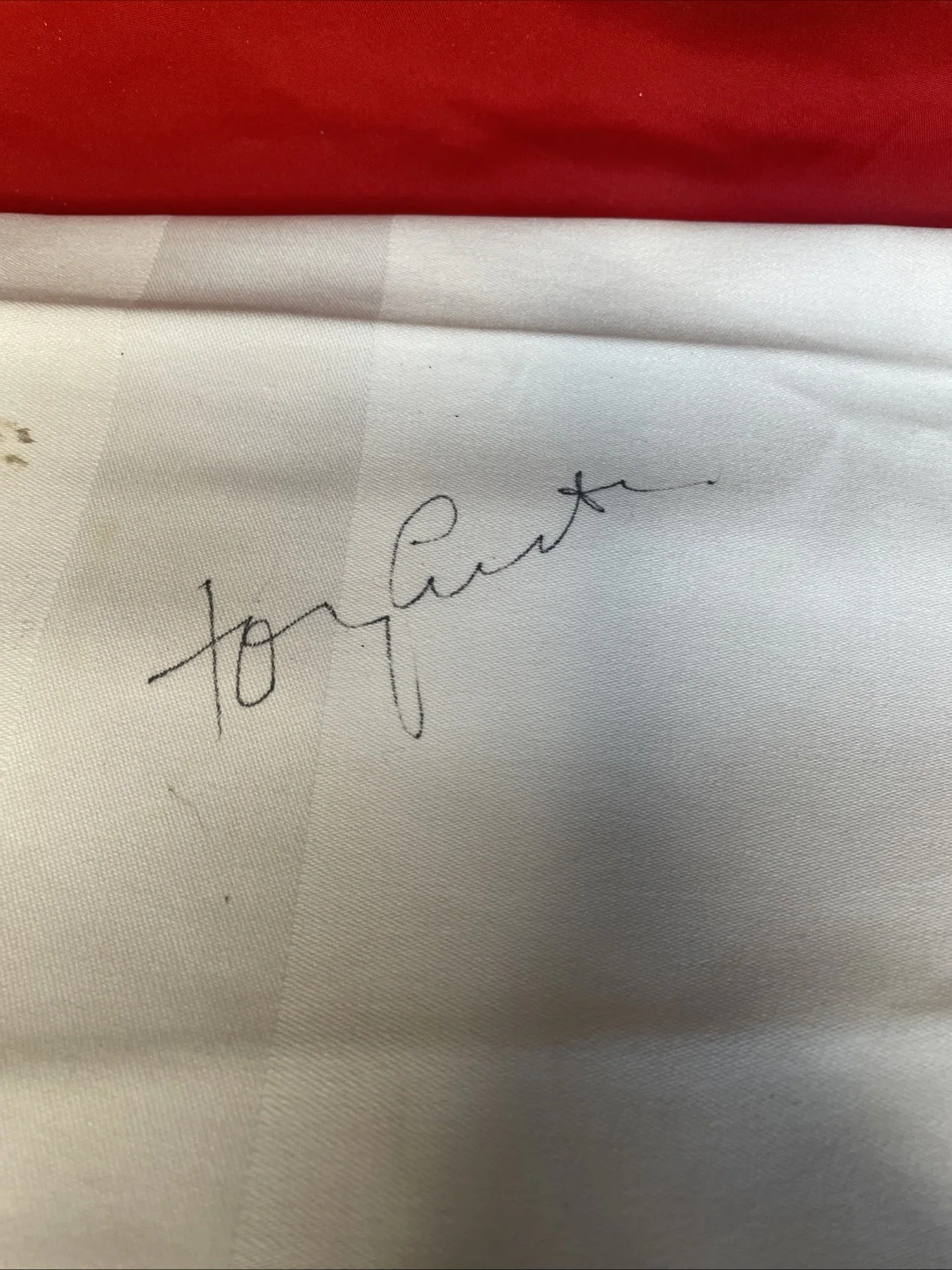 Tony Curtis Actor Signed Autographed Napkin Estate Find Cruise Unauthenticated, изображение 3