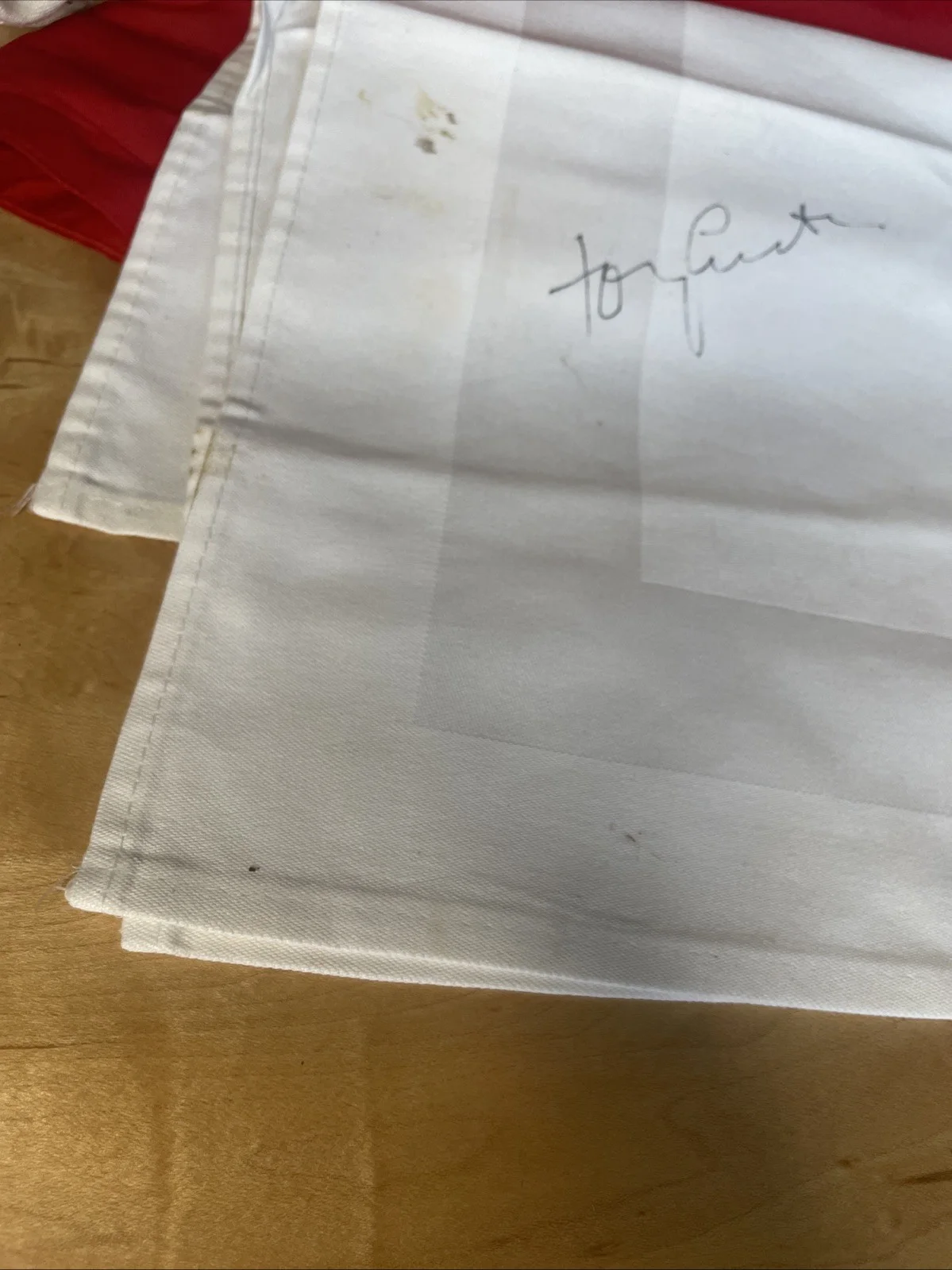 Tony Curtis Actor Signed Autographed Napkin Estate Find Cruise Unauthenticated, изображение 4