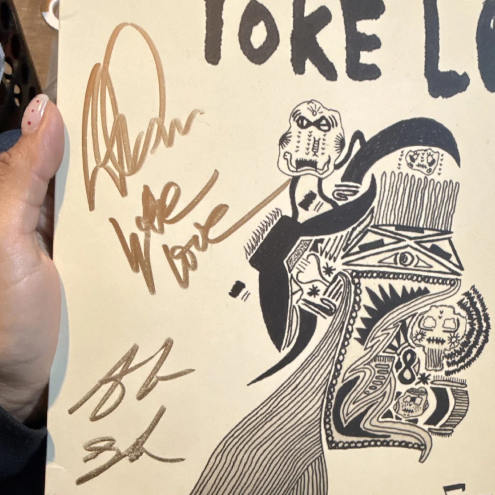 Yoke Lore Far Shore Autographed Original Vinyl Record Music Industry Collectible, изображение 3