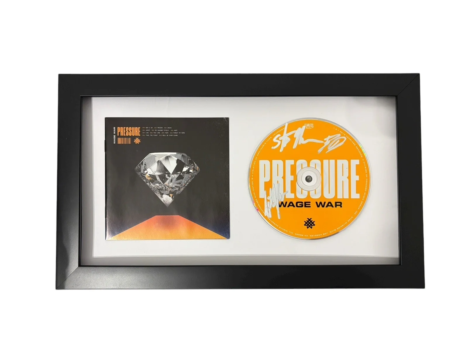 WAGE WAR SIGNED AUTOGRAPH x3 PRESSURE FRAMED CD BRITON BOND +2 w/ PROOF JSA COA, image 3