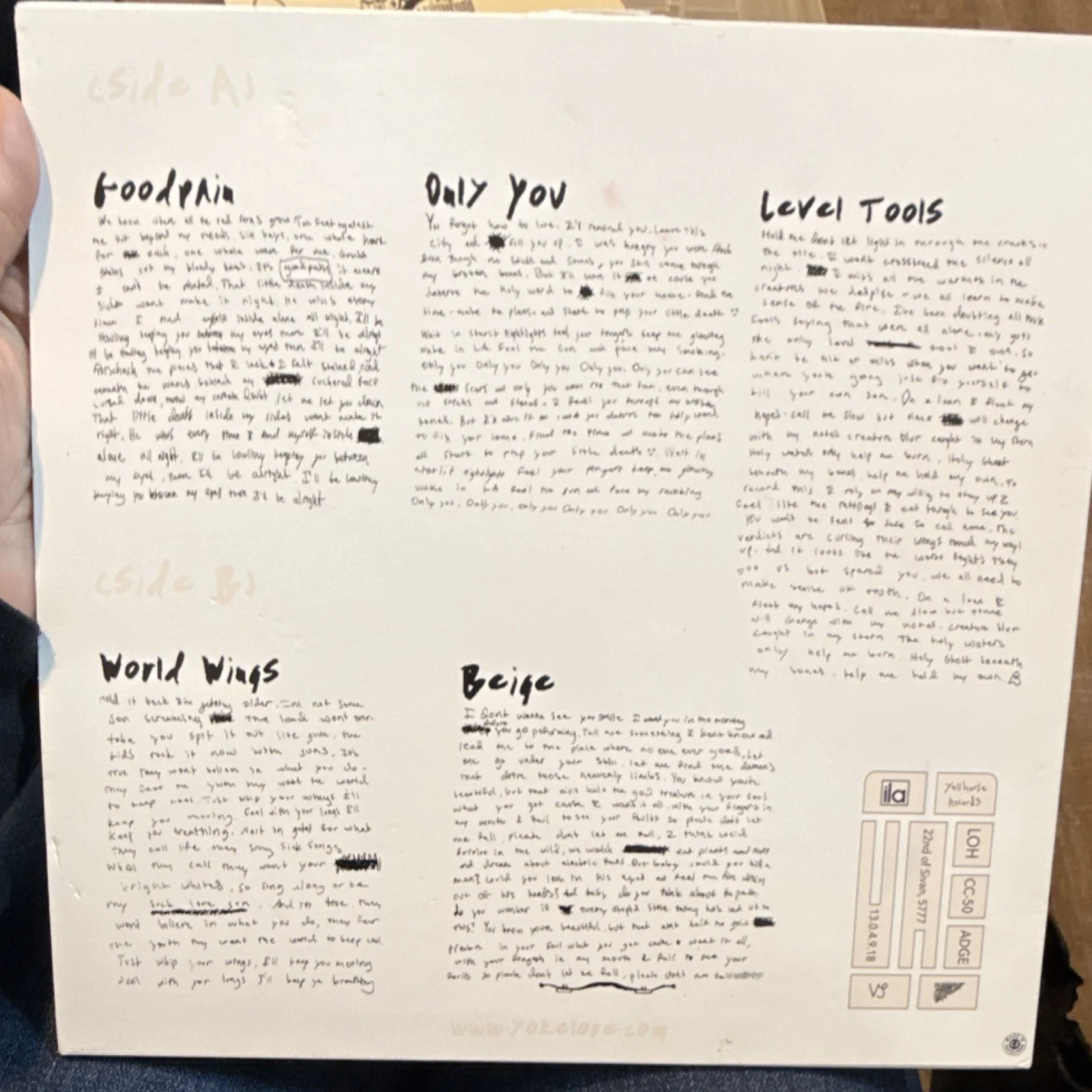 Yoke Lore Goodpain Autographed Original Vinyl Record EP Music Industry, image 2