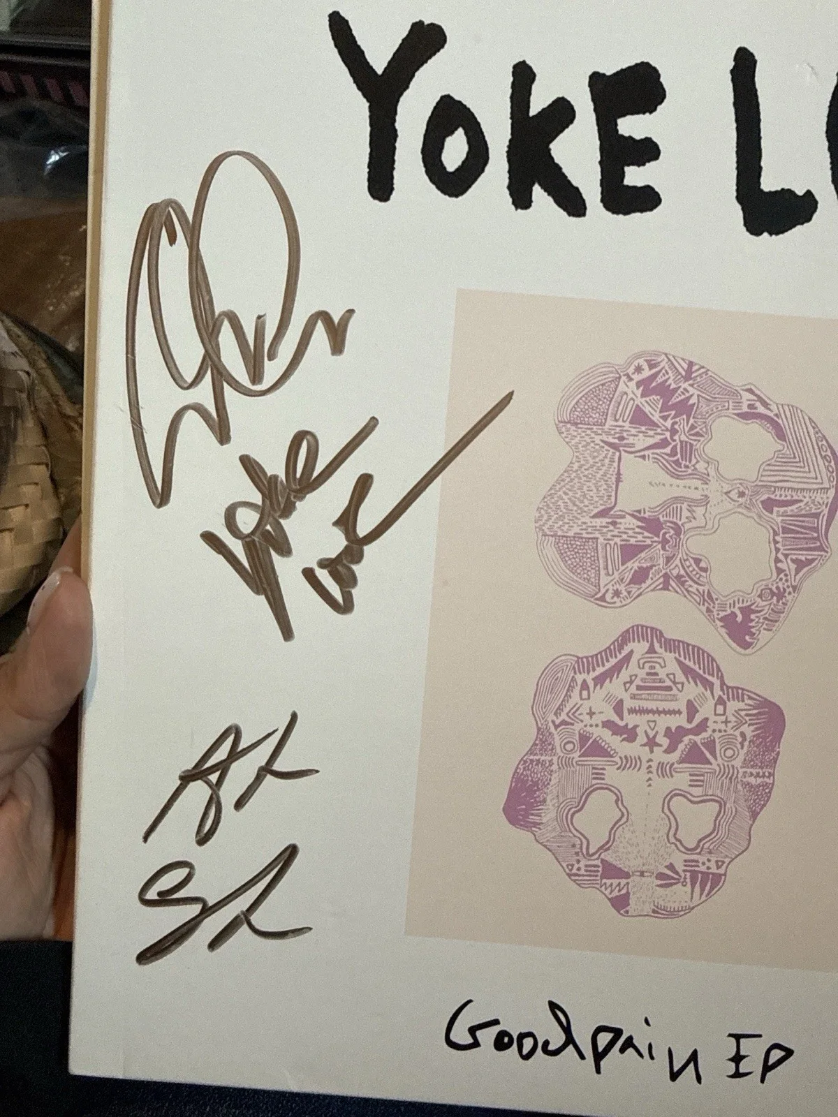 Yoke Lore Goodpain Autographed Original Vinyl Record EP Music Industry, image 3