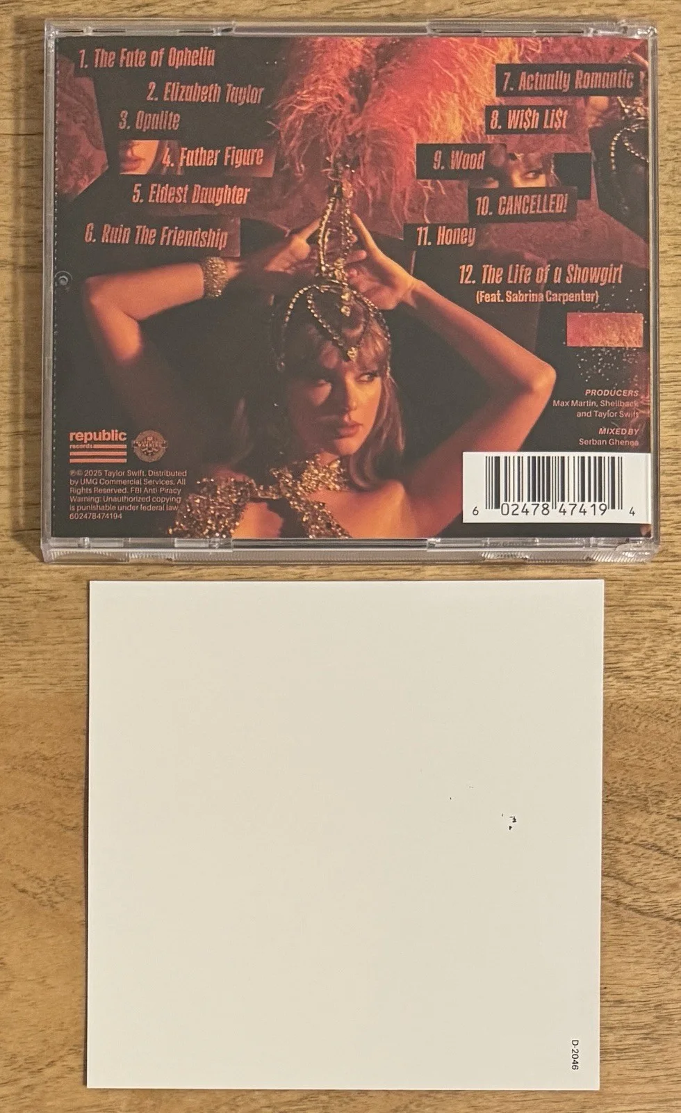Taylor Swift The Life Of A Showgirl SIGNED LONG SIGNATURE Photo Art Card & CD 4, изображение 4