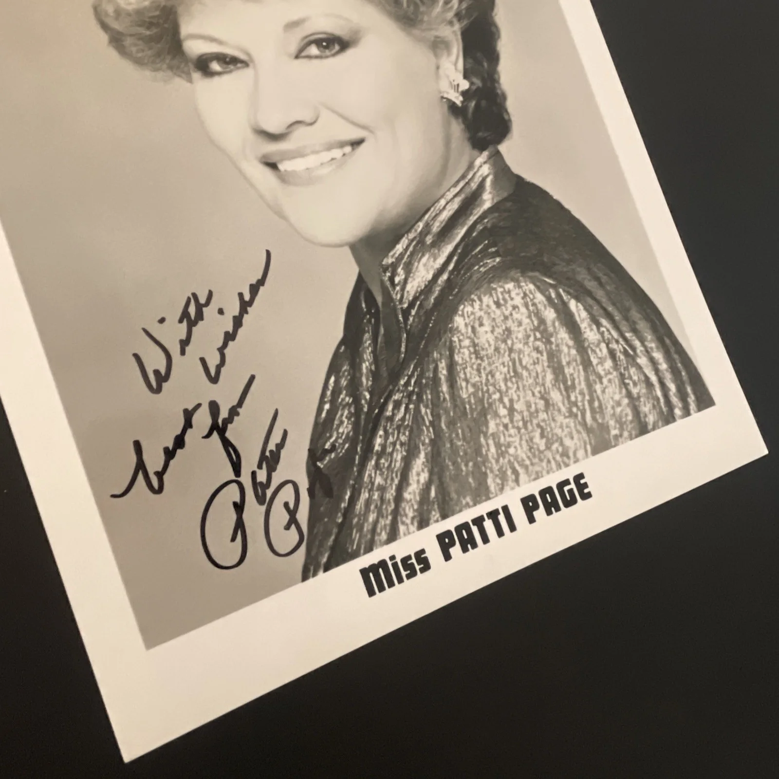 PATTI PAGE Singer “Tennessee Waltz”: Hand Signed Celebrity Photo 8x10”/ KSK, изображение 4