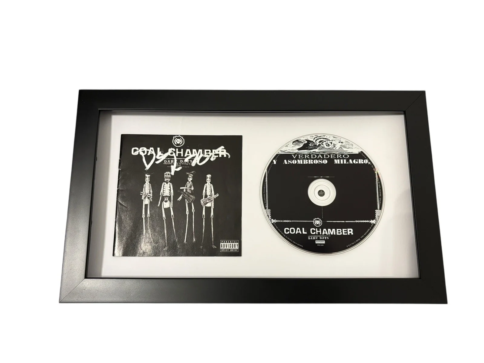 DEZ FAFARA COAL CHAMBER SIGNED AUTOGRAPH DARK DAYS FRAMED CD w/ PROOF + JSA COA, image 3