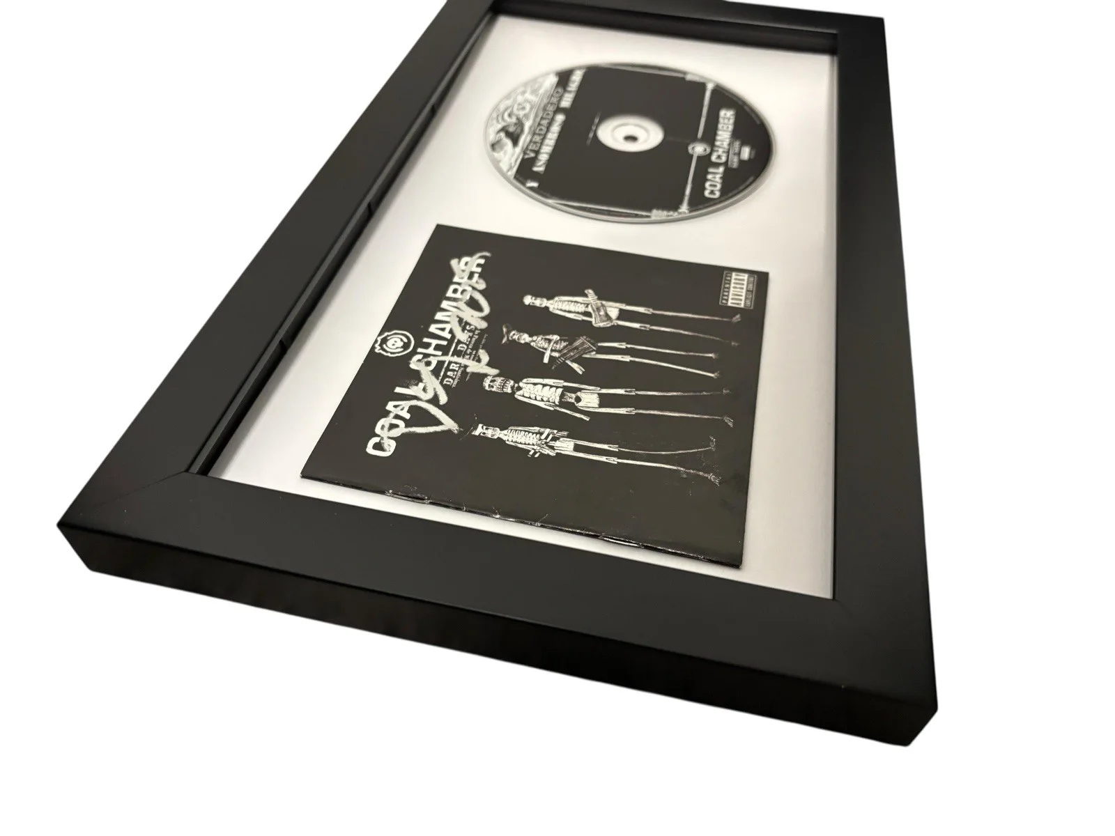 DEZ FAFARA COAL CHAMBER SIGNED AUTOGRAPH DARK DAYS FRAMED CD w/ PROOF + JSA COA, image 4