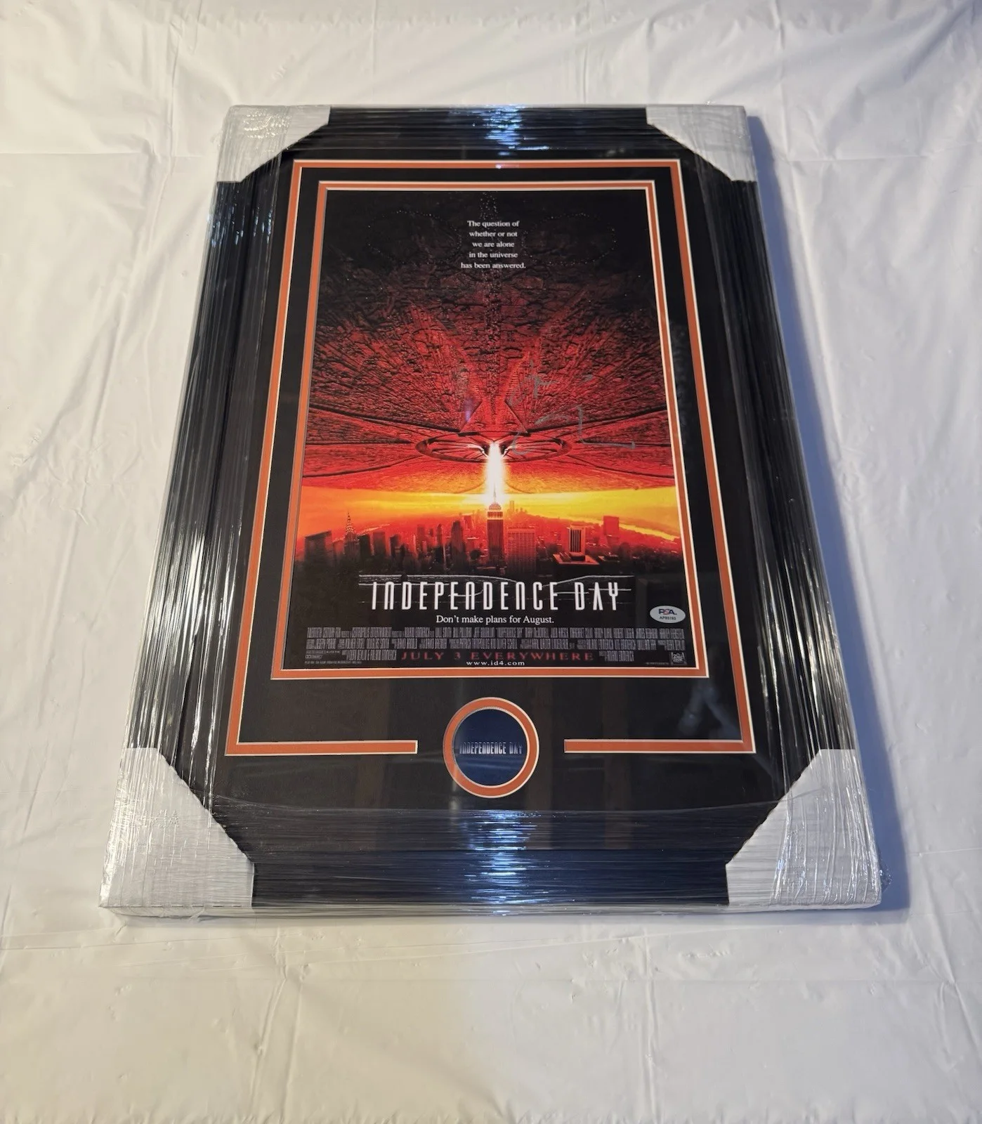 Jeff Goldblum — JEFF GOLDBLUM SIGNED AUTOGRAPH FRAMED INDEPENDENCE DAY MOVIE POSTER PSA COA