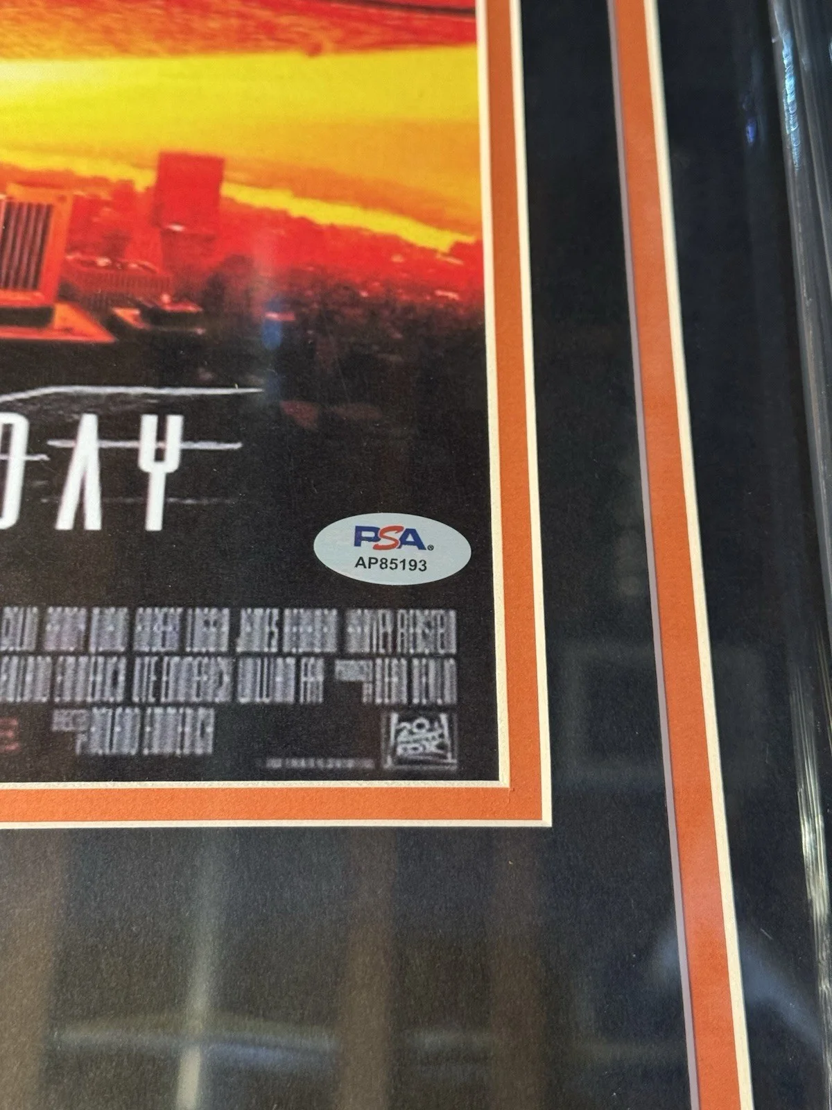 Jeff Goldblum — JEFF GOLDBLUM SIGNED AUTOGRAPH FRAMED INDEPENDENCE DAY MOVIE POSTER PSA COA, изображение 3