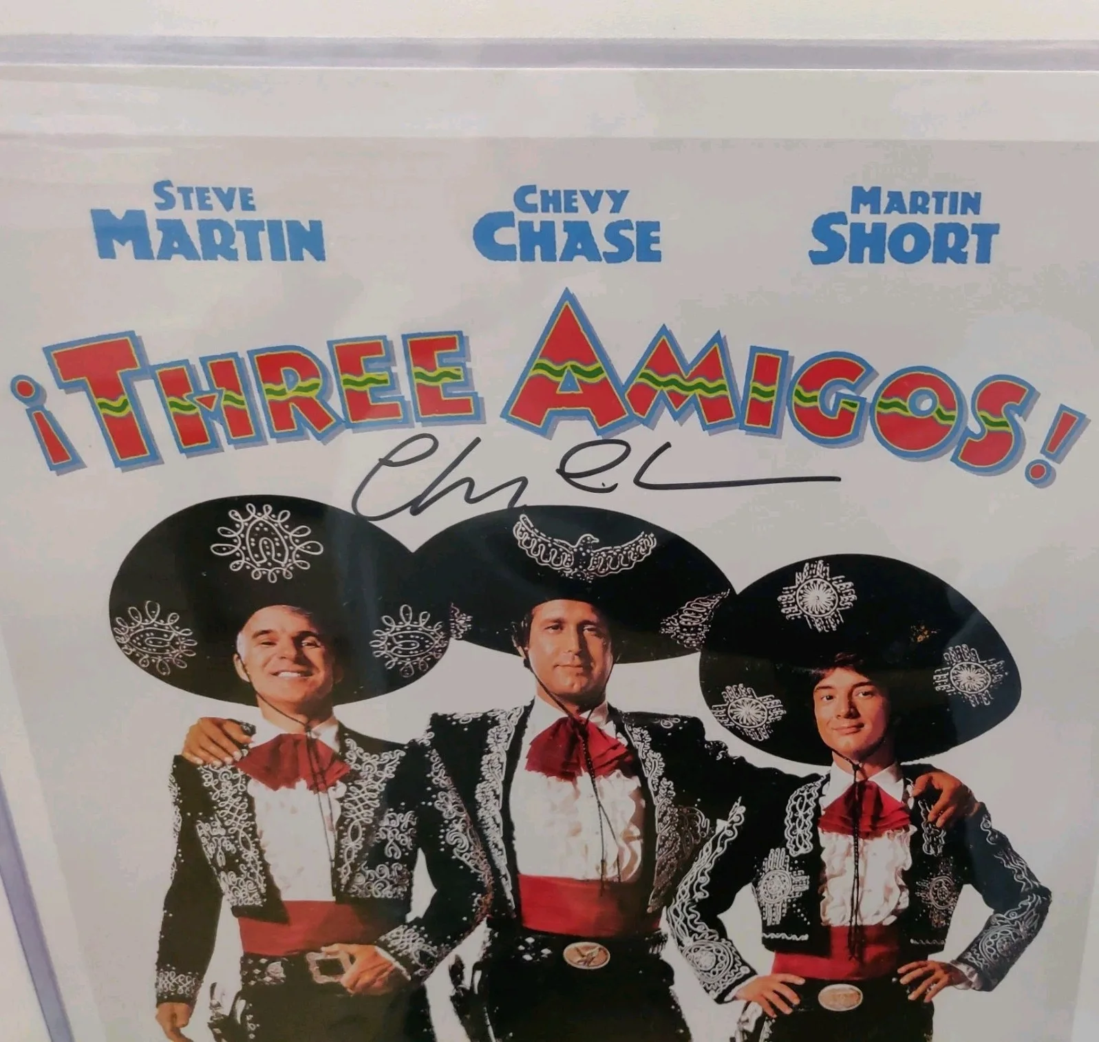 Chevy Chase — Chevy Chase Signed Autographed Three Amigos 11x17 Mini Movie Poster TRISTAR, изображение 3