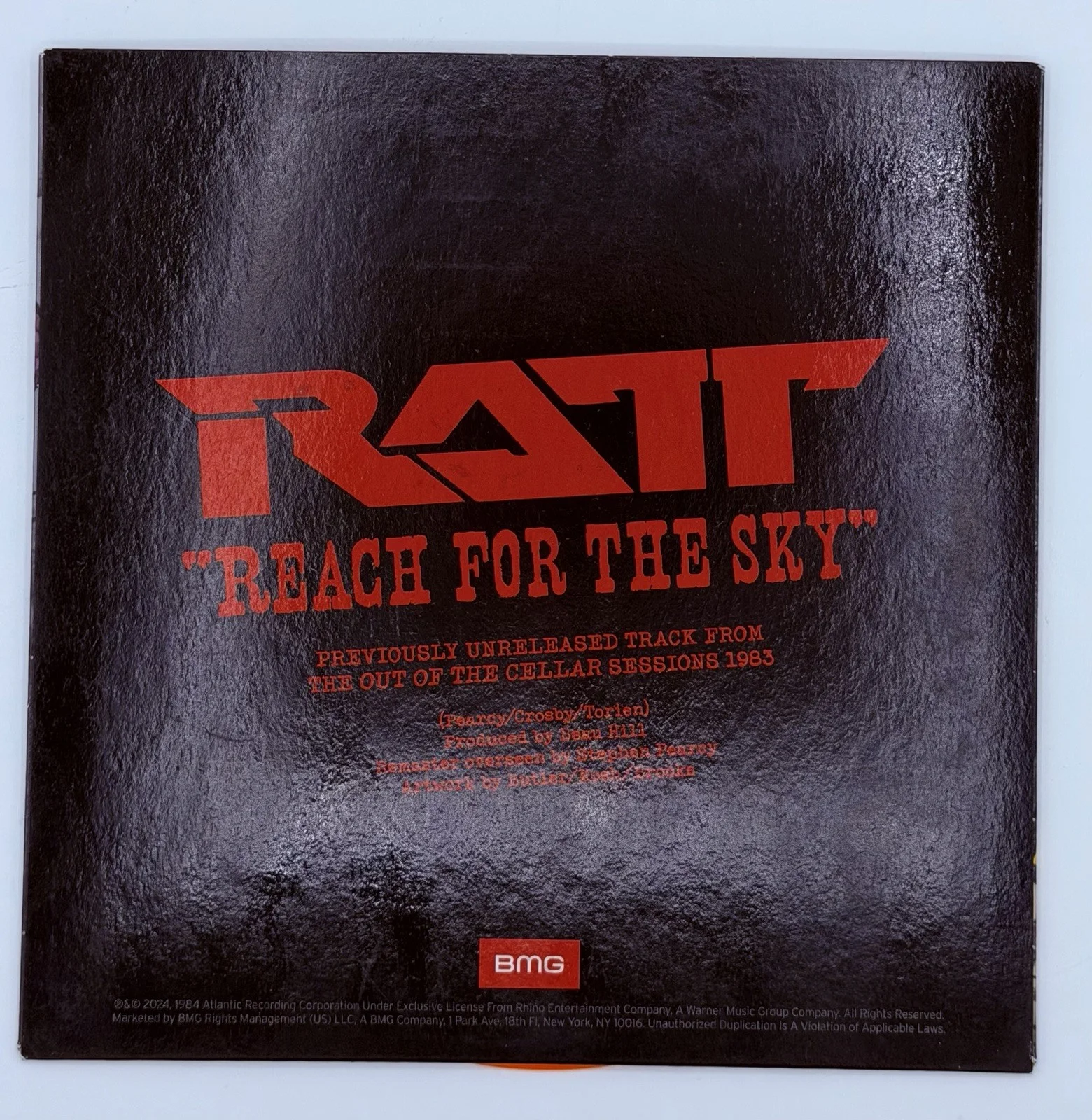 RATT Signed Reach For The Sky Colored Vinyl 45 Autographed Pearcy DeMartini, image 3