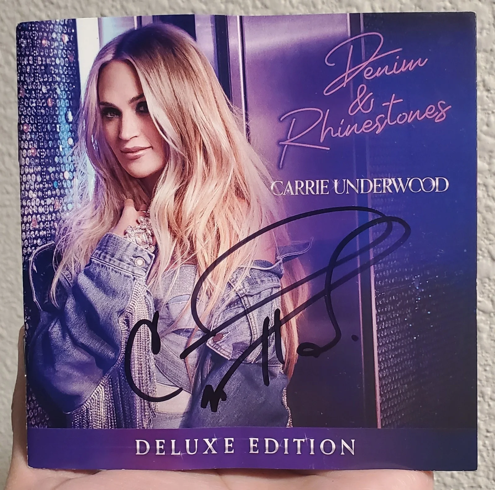 CARRIE UNDERWOOD DENIM & RHINESTONES DELUXE ED. CD Signed Autograph Auto INSERT, image 2