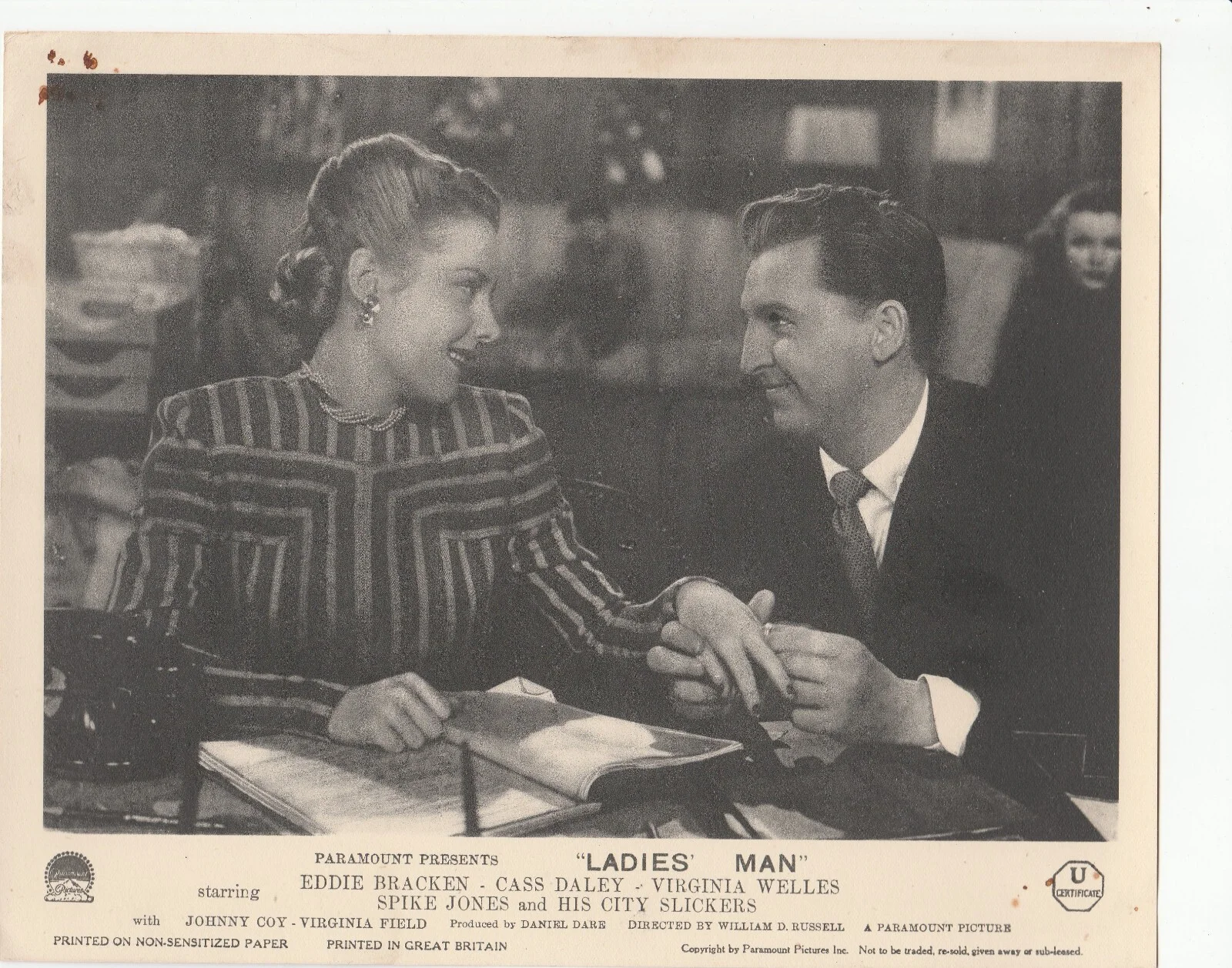 LADIES' MAN 10 x 8" Original 7 Photo Bundle - EDDIE BRACKEN, CASS DALEY (1947), изображение 4