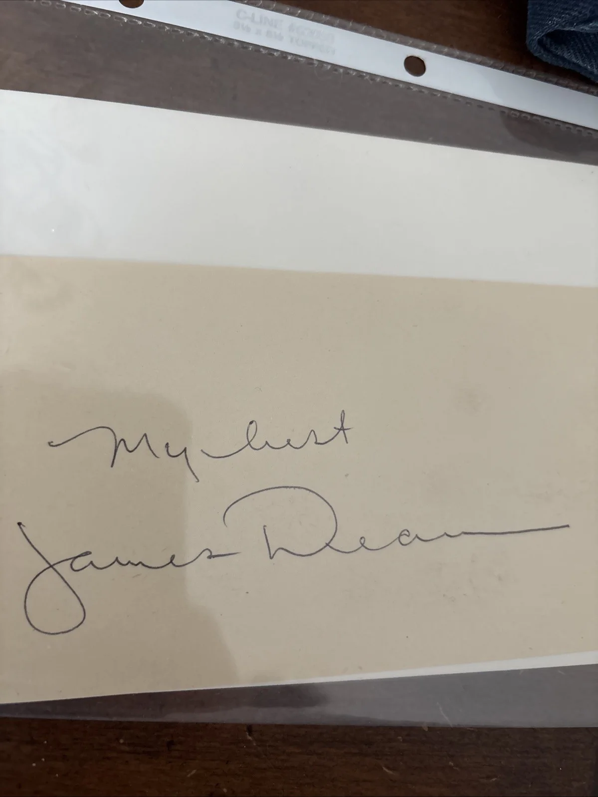 James Dean — This is an authentic autograph of actor James Dean “my Best” Inscribed, image 2