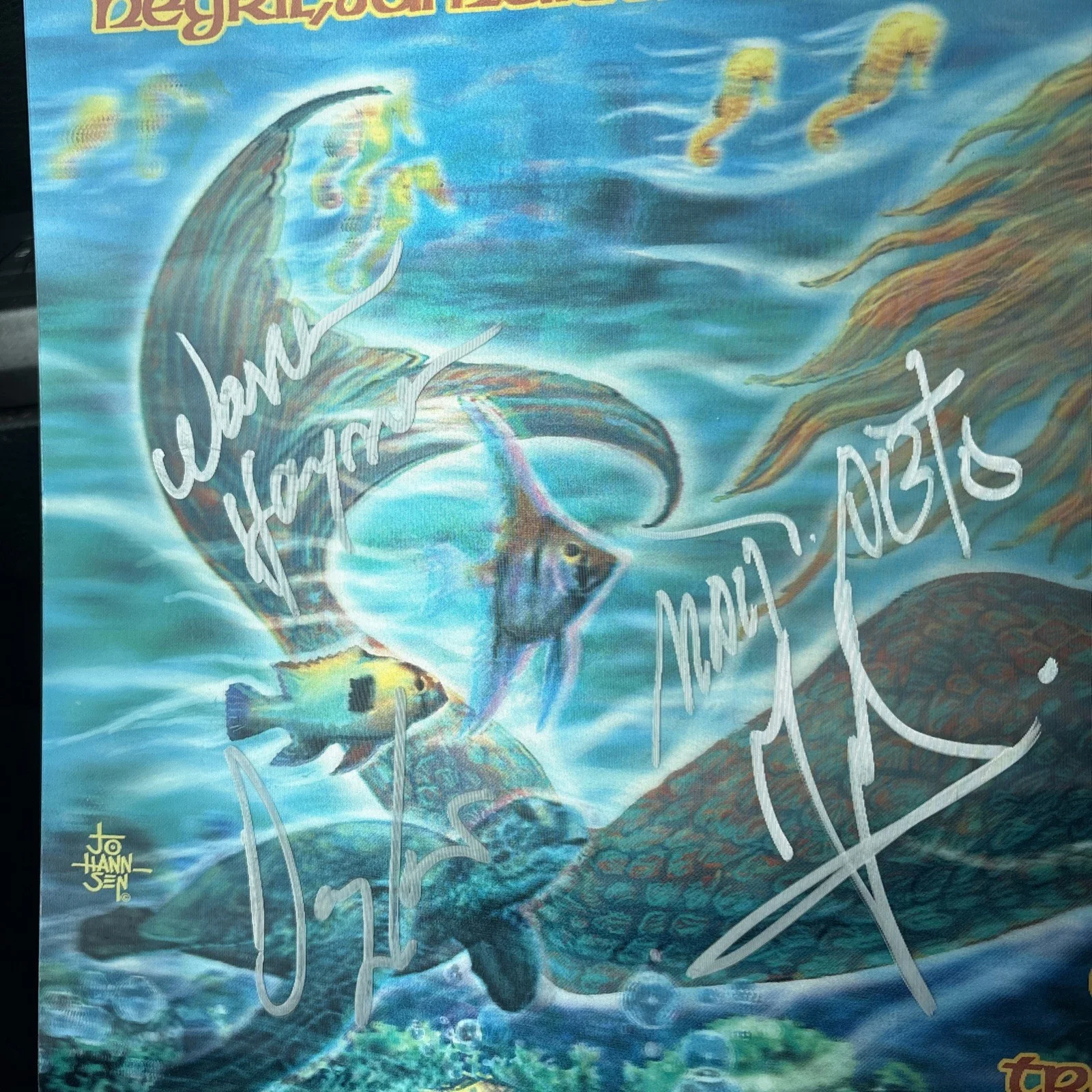 Govt Mule Island Exodus 2011 Concert Art Signed Poster Limited Holographic music, image 2