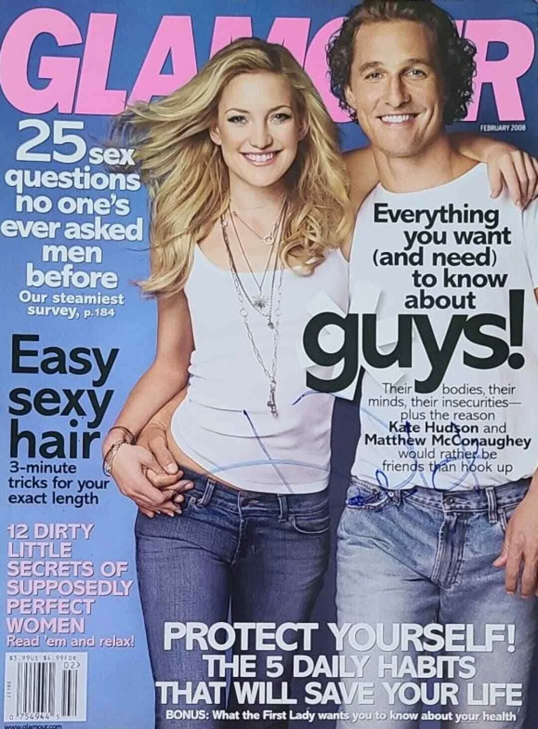 KATE HUDSON: Autographed Signed Glamour Magazine Cover Only, изображение 2