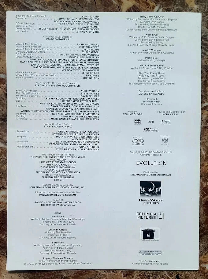 2001 Evolution Ivan Reitman & David Duchovny signed press folder, image 3