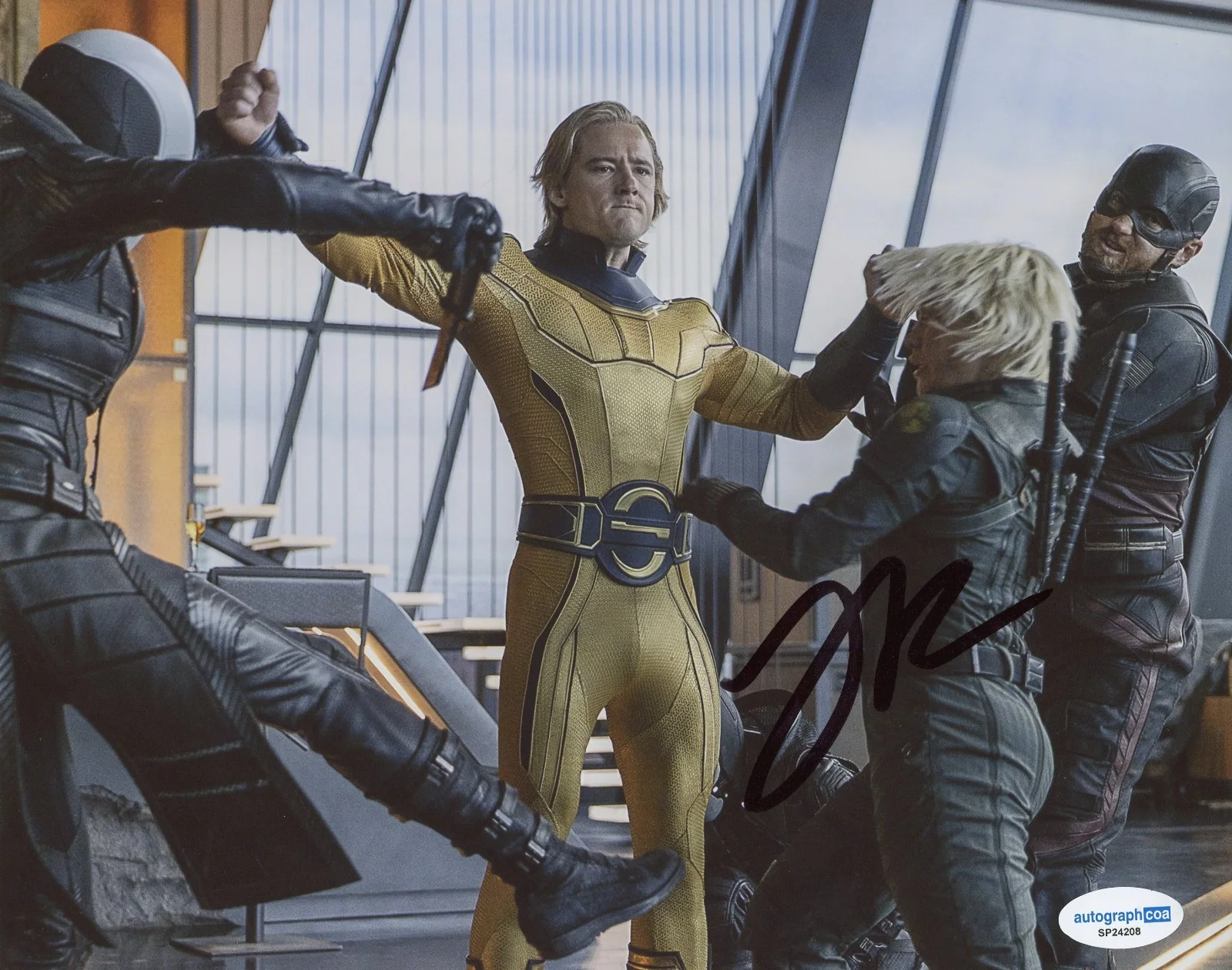 Lewis Pullman — Lewis Pullman Signed Autographed THUNDERBOLTS SENTRY 8x10 Photo PROOF ACOA D, image 2