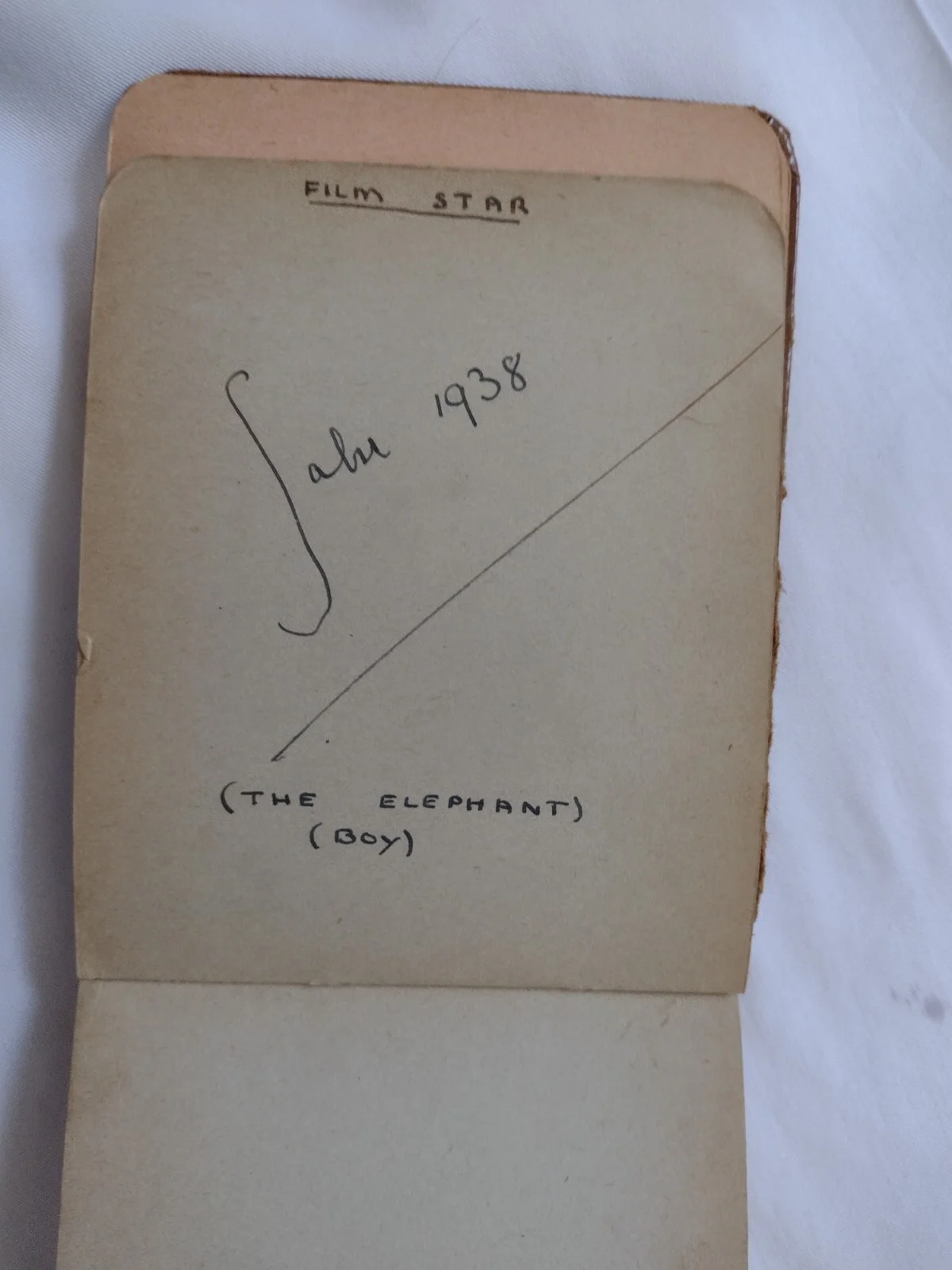 1937 British Adventure Film Elephant Boy Actor Sabu Original Autograph Rare, изображение 2