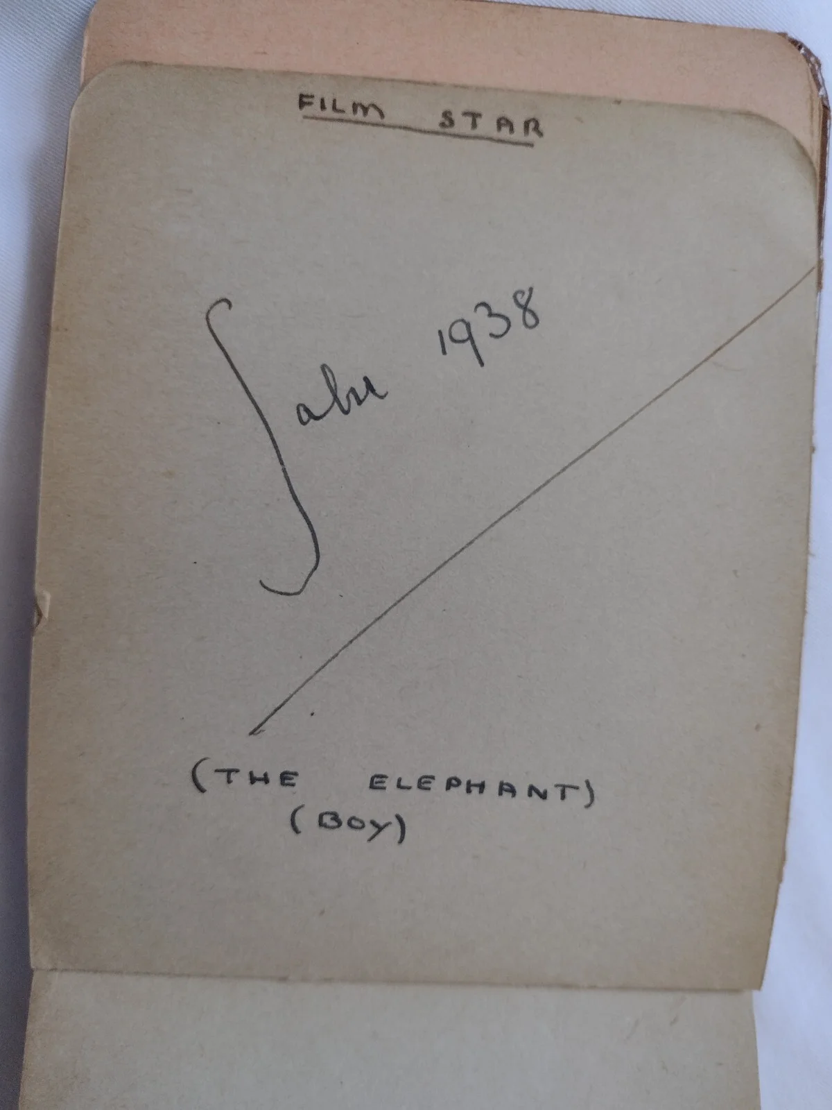 1937 British Adventure Film Elephant Boy Actor Sabu Original Autograph Rare, изображение 3